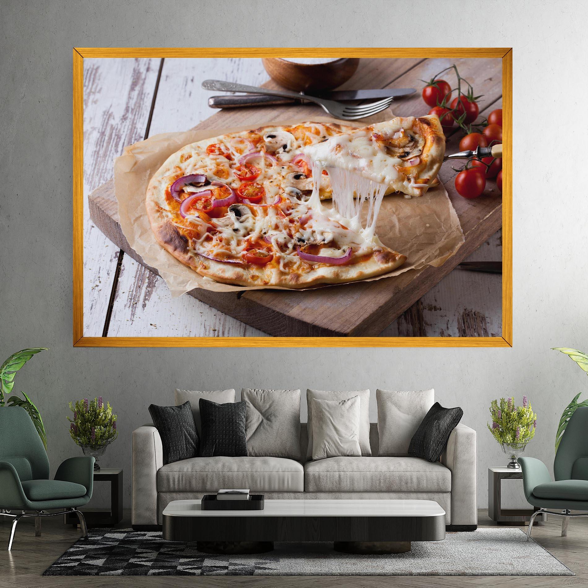 Leinwandbild Pizza mockup 7