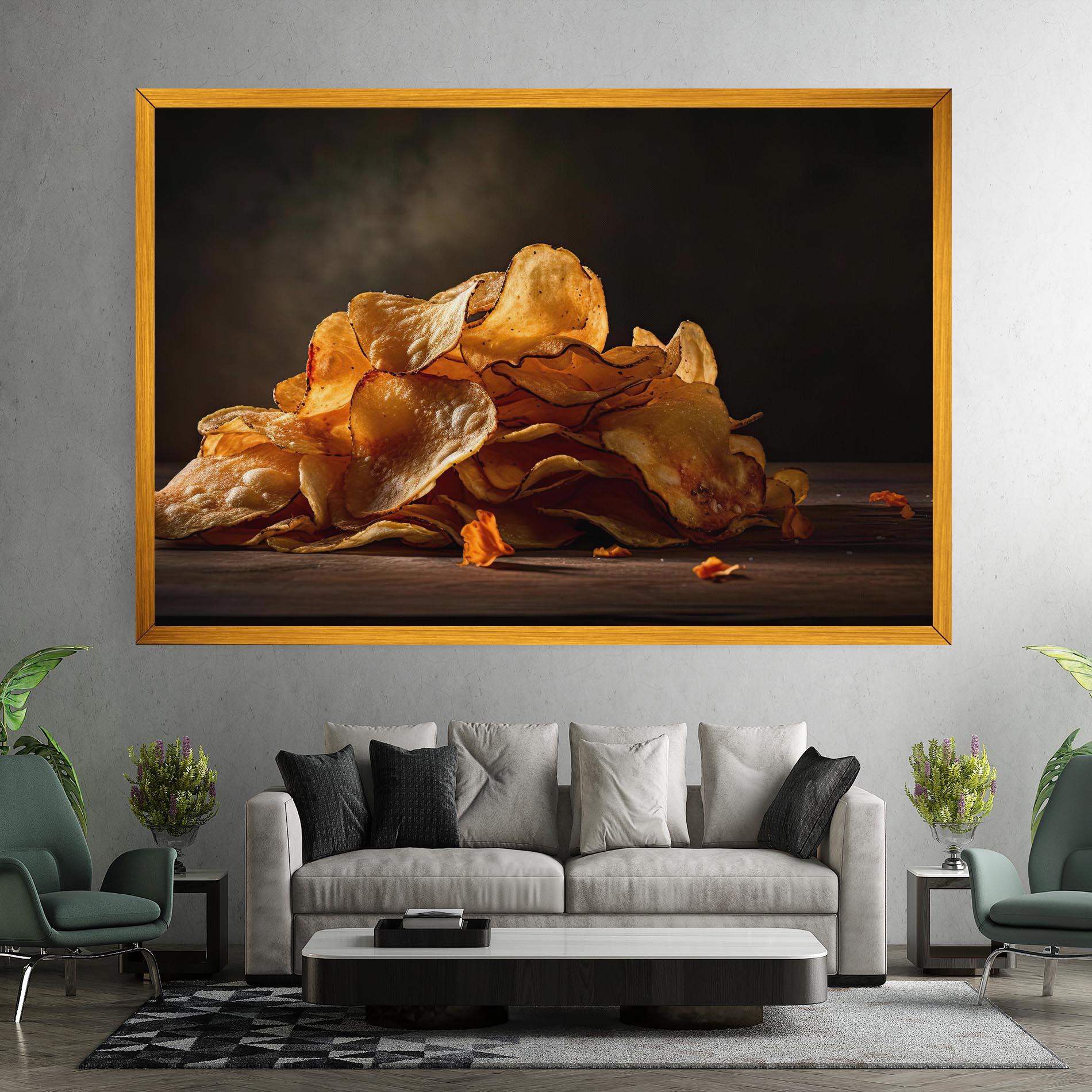 Leinwandbild Potato Chips mockup 7