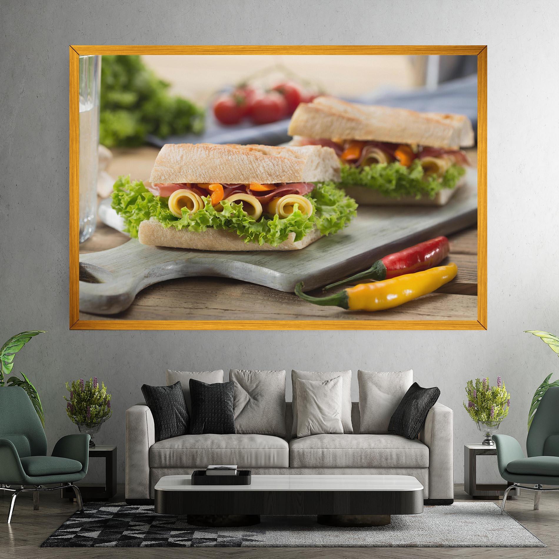 Leinwandbild Yum Sandwich mockup 7