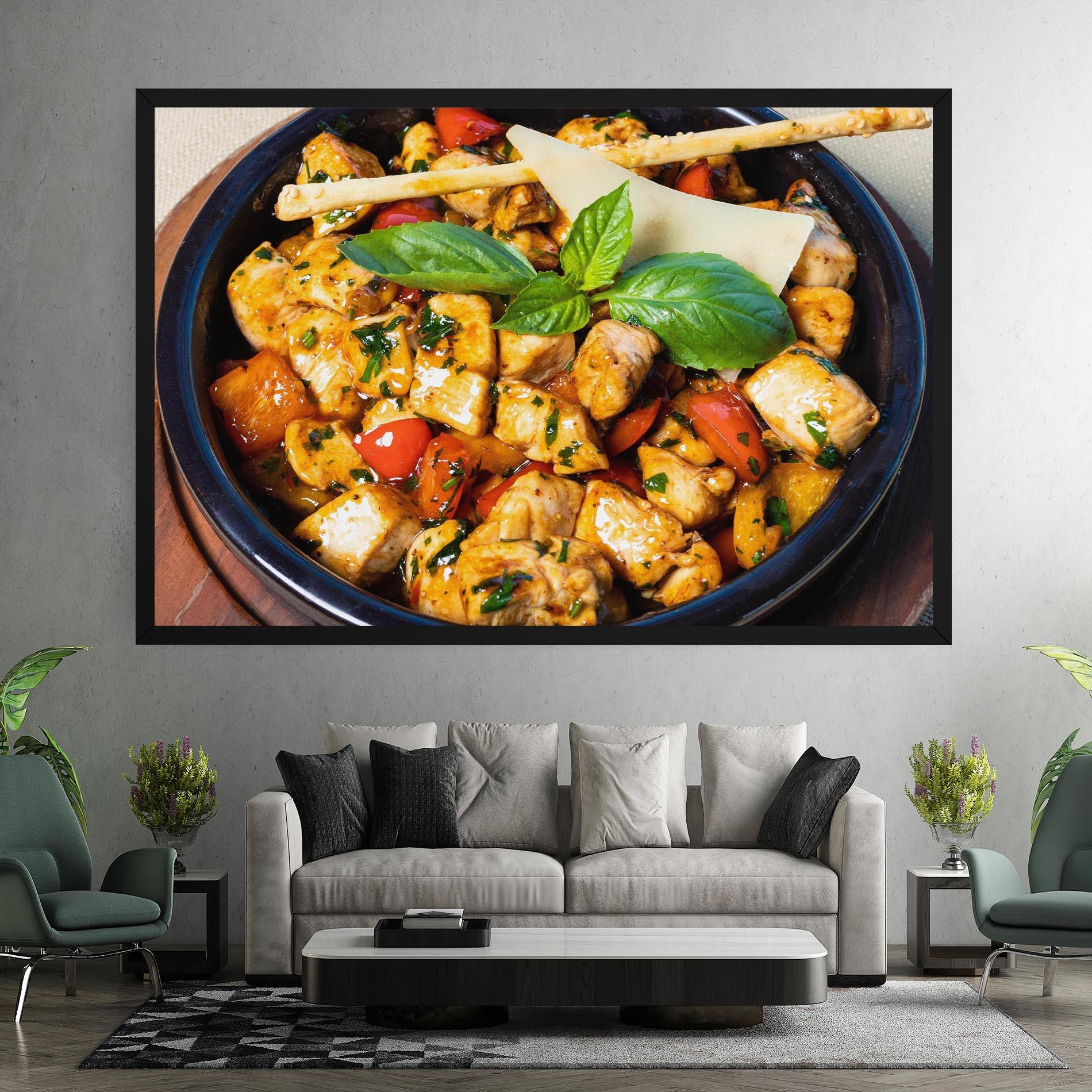 Leinwandbild Chicken Food mockup 7