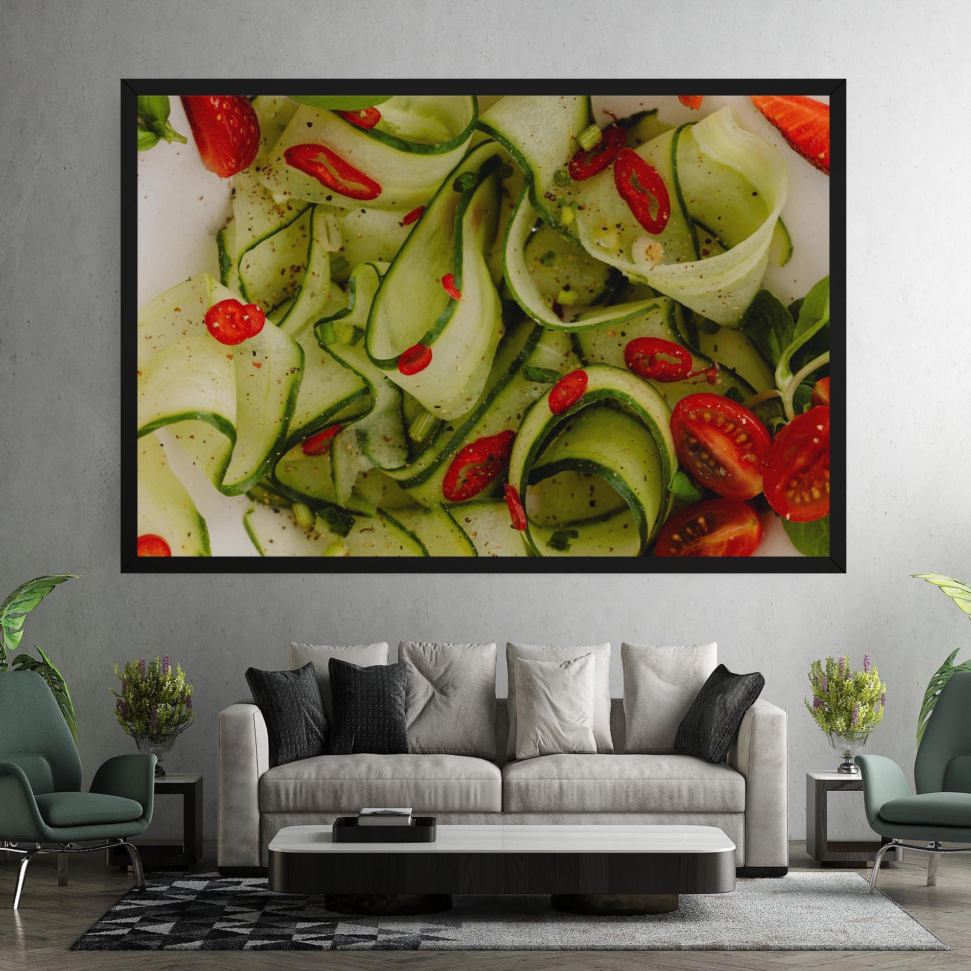 Leinwandbild Cucumber Food mockup 7