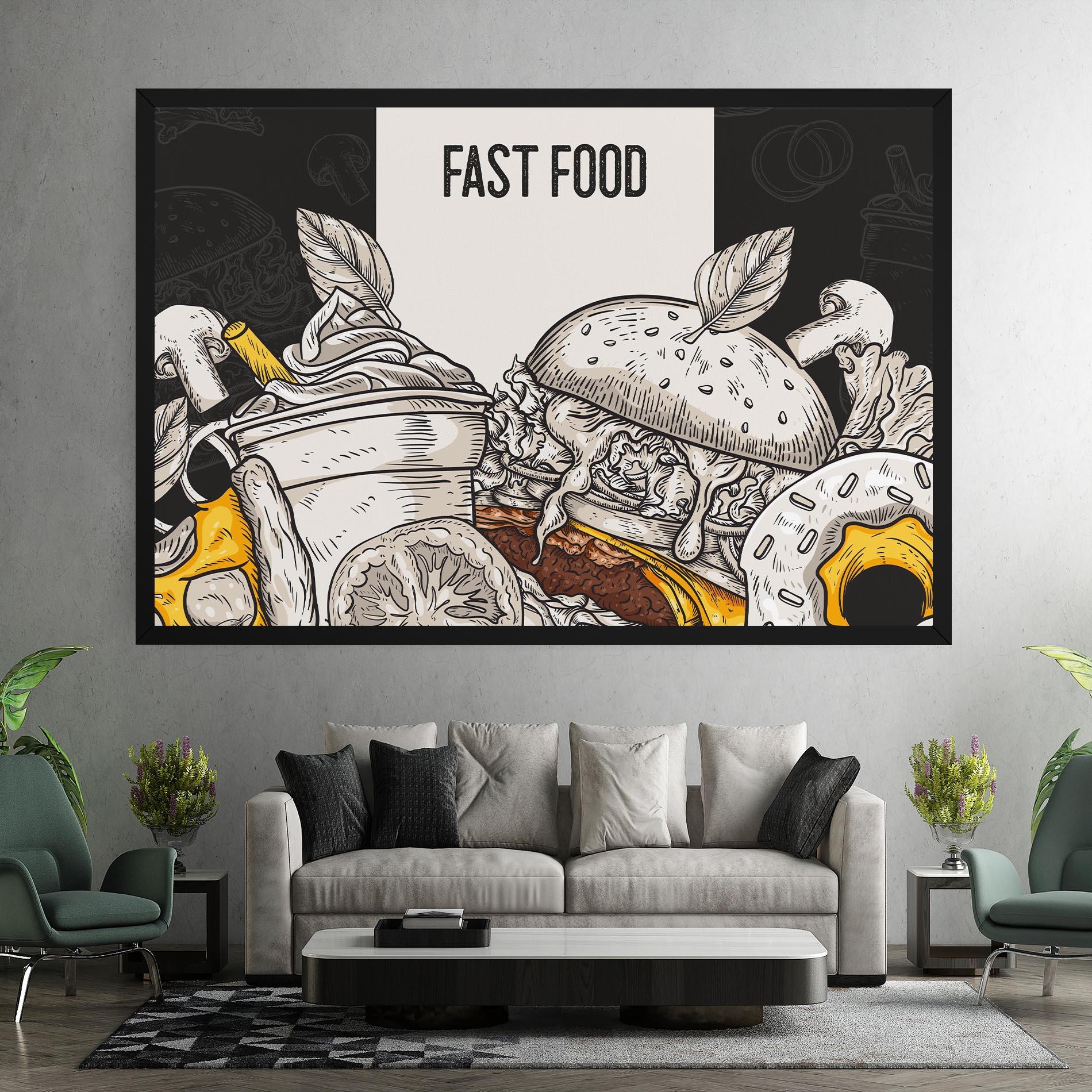 Leinwandbild Fast Food mockup 7
