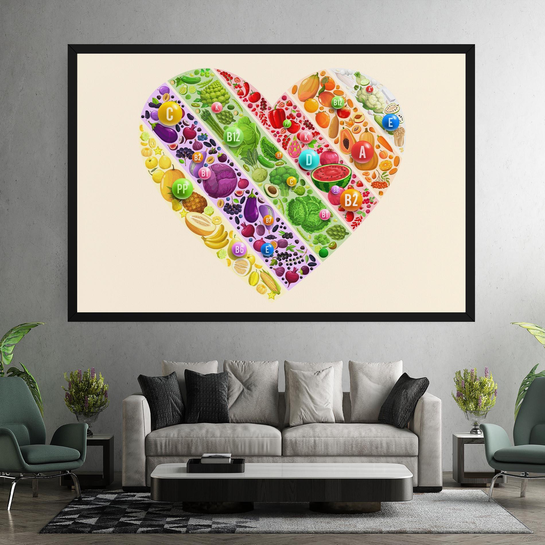 Leinwandbild Food Heart mockup 7