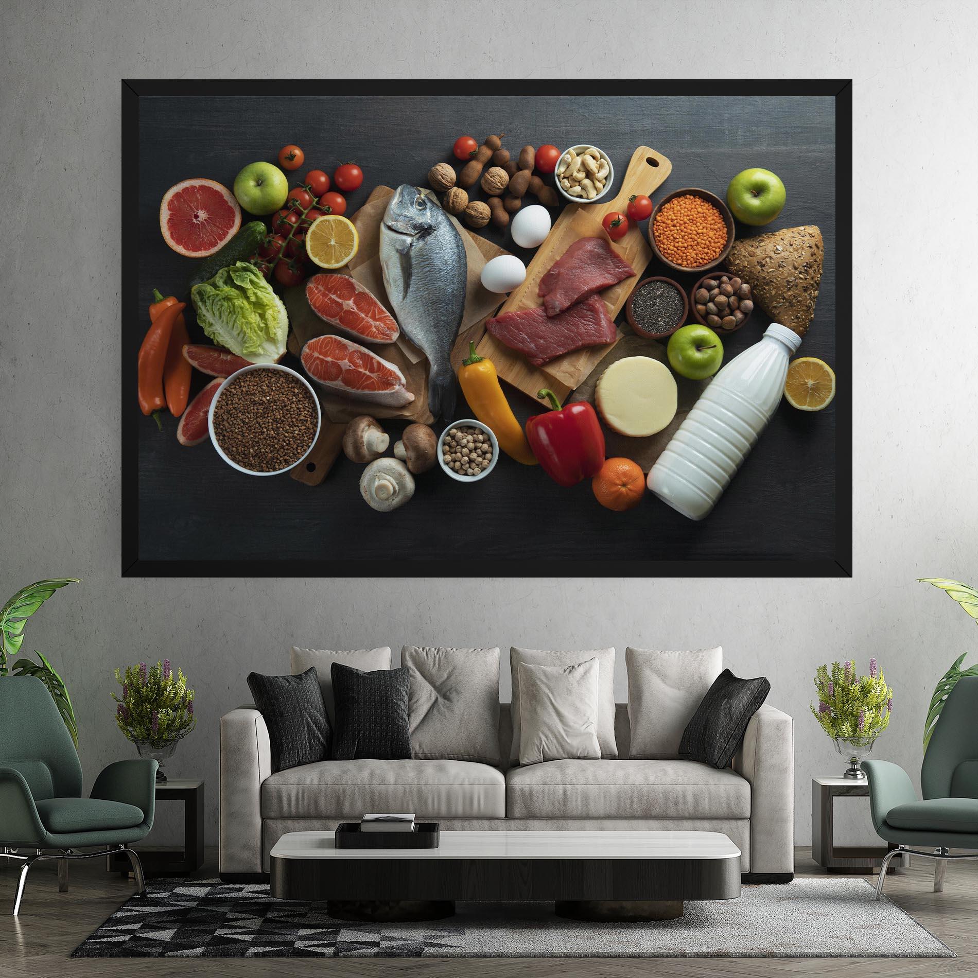 Leinwandbild Food Ingredients mockup 7