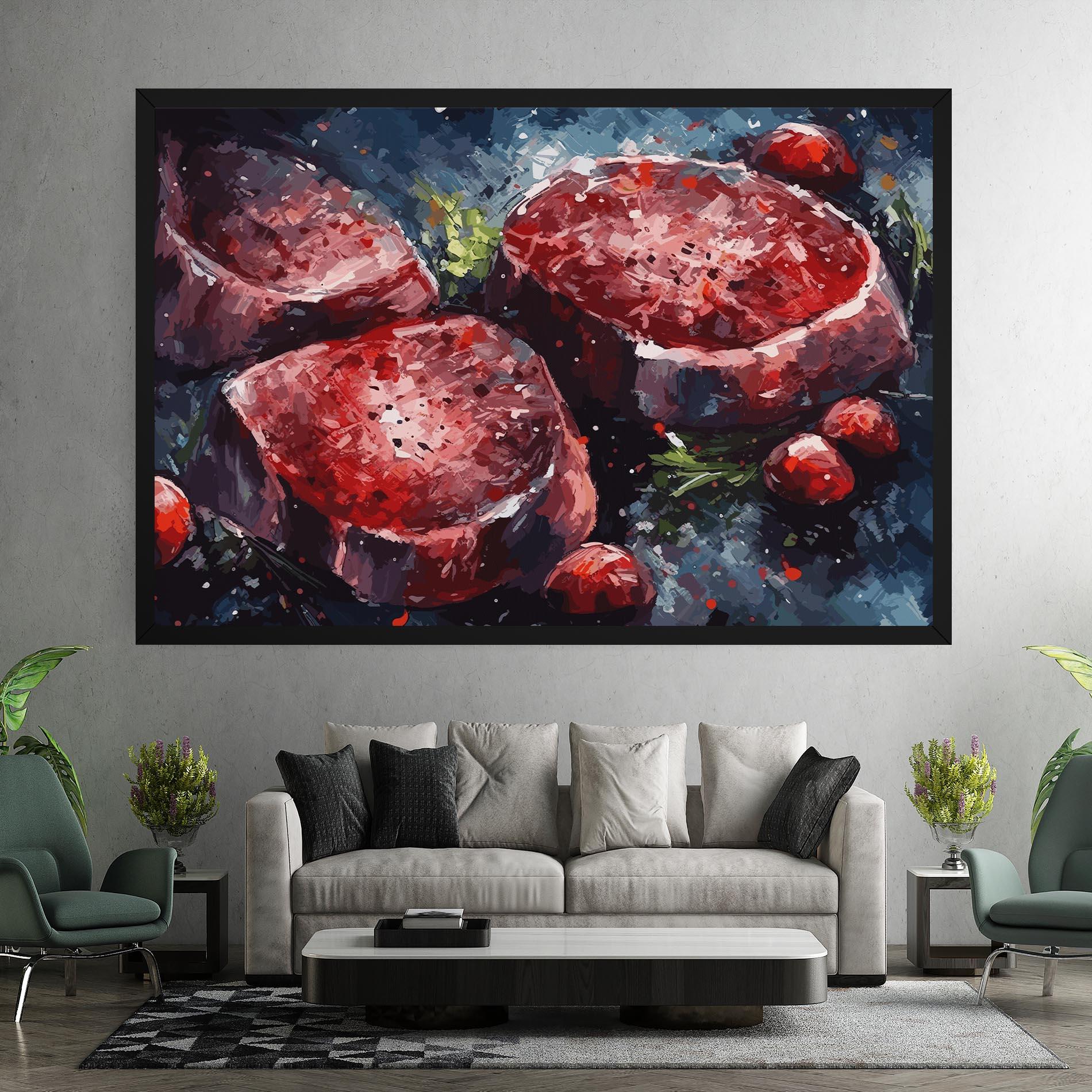 Leinwandbild Meat Art mockup 7