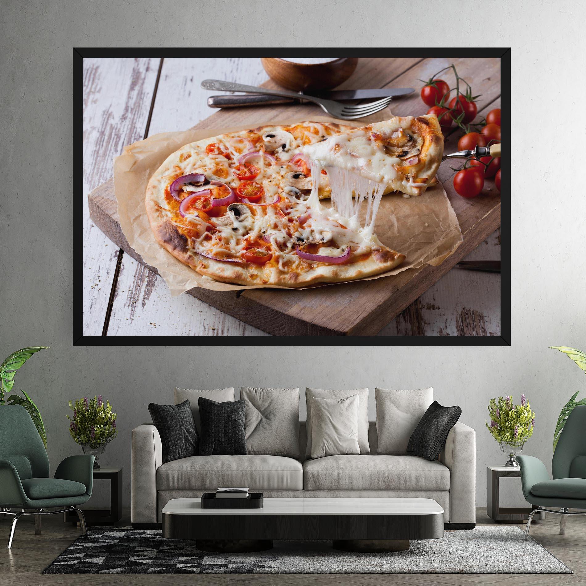 Leinwandbild Pizza mockup 7