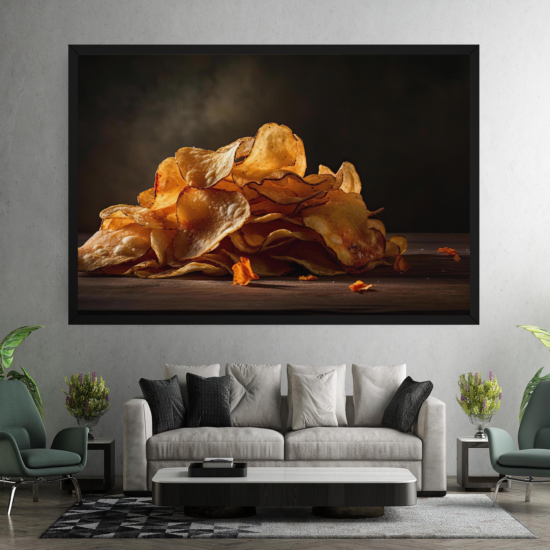 Leinwandbild Potato Chips mockup 7