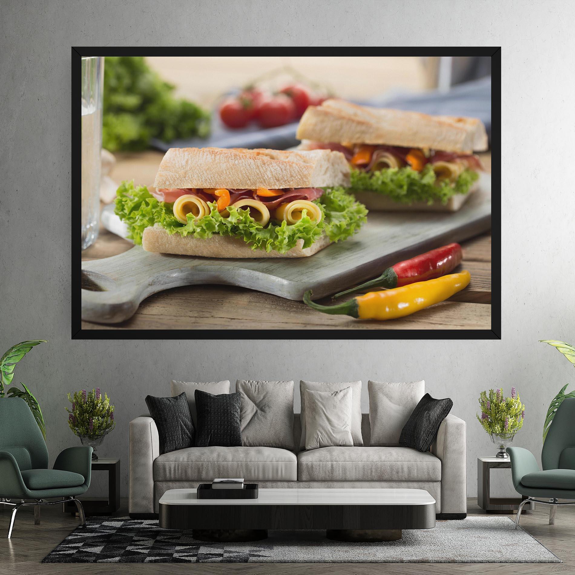 Leinwandbild Yum Sandwich mockup 7