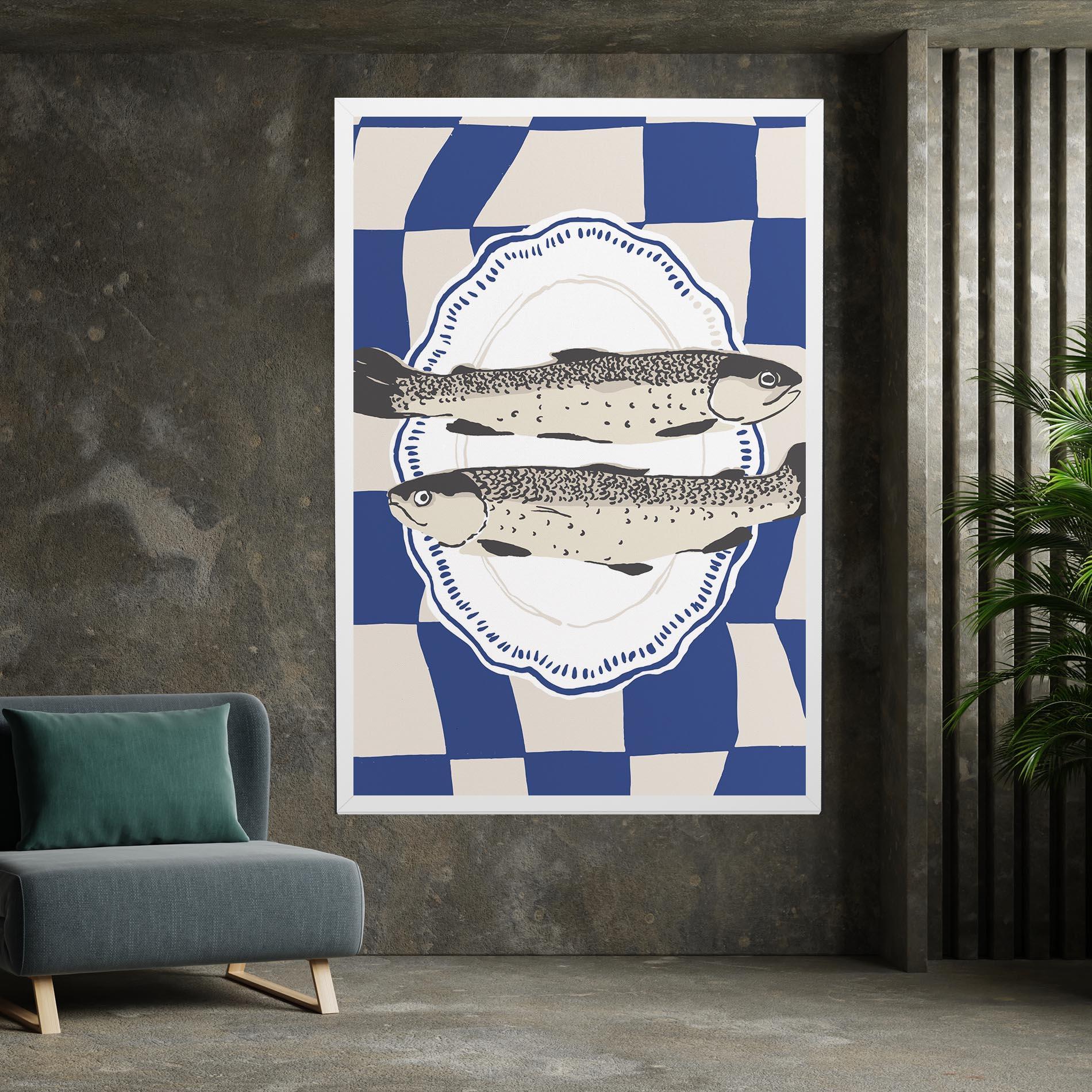 Leinwandbild Food Fish mockup 7