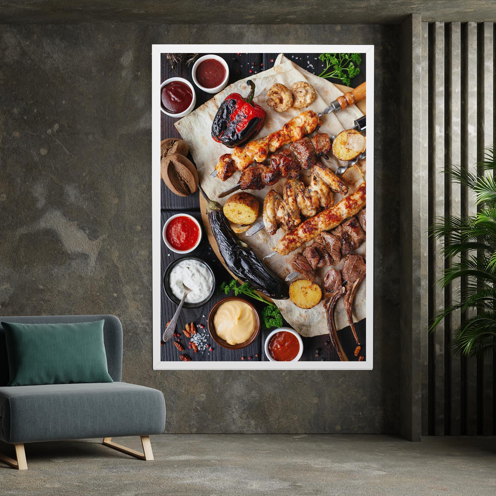 Leinwandbild Skewers mockup 7