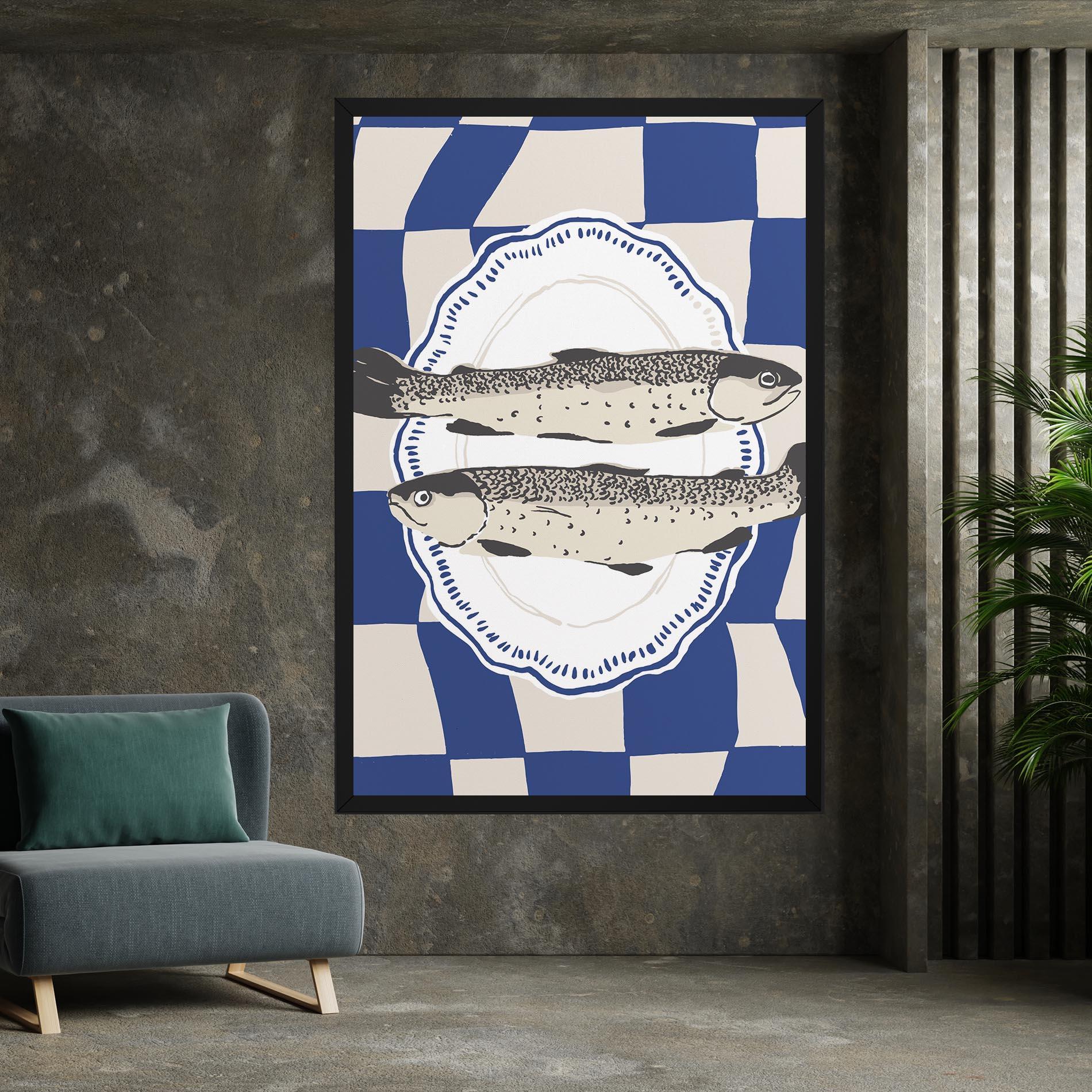 Leinwandbild Food Fish mockup 7