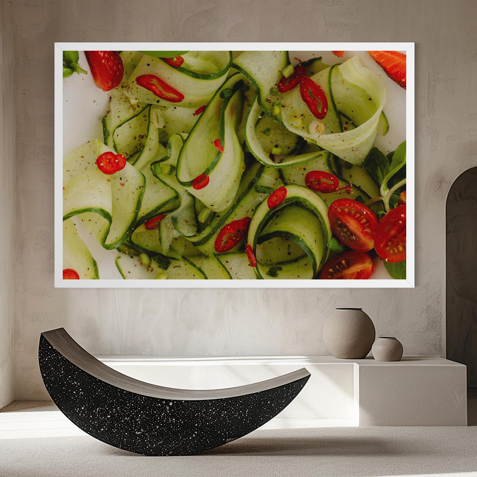 Leinwandbild Cucumber Food mockup 8