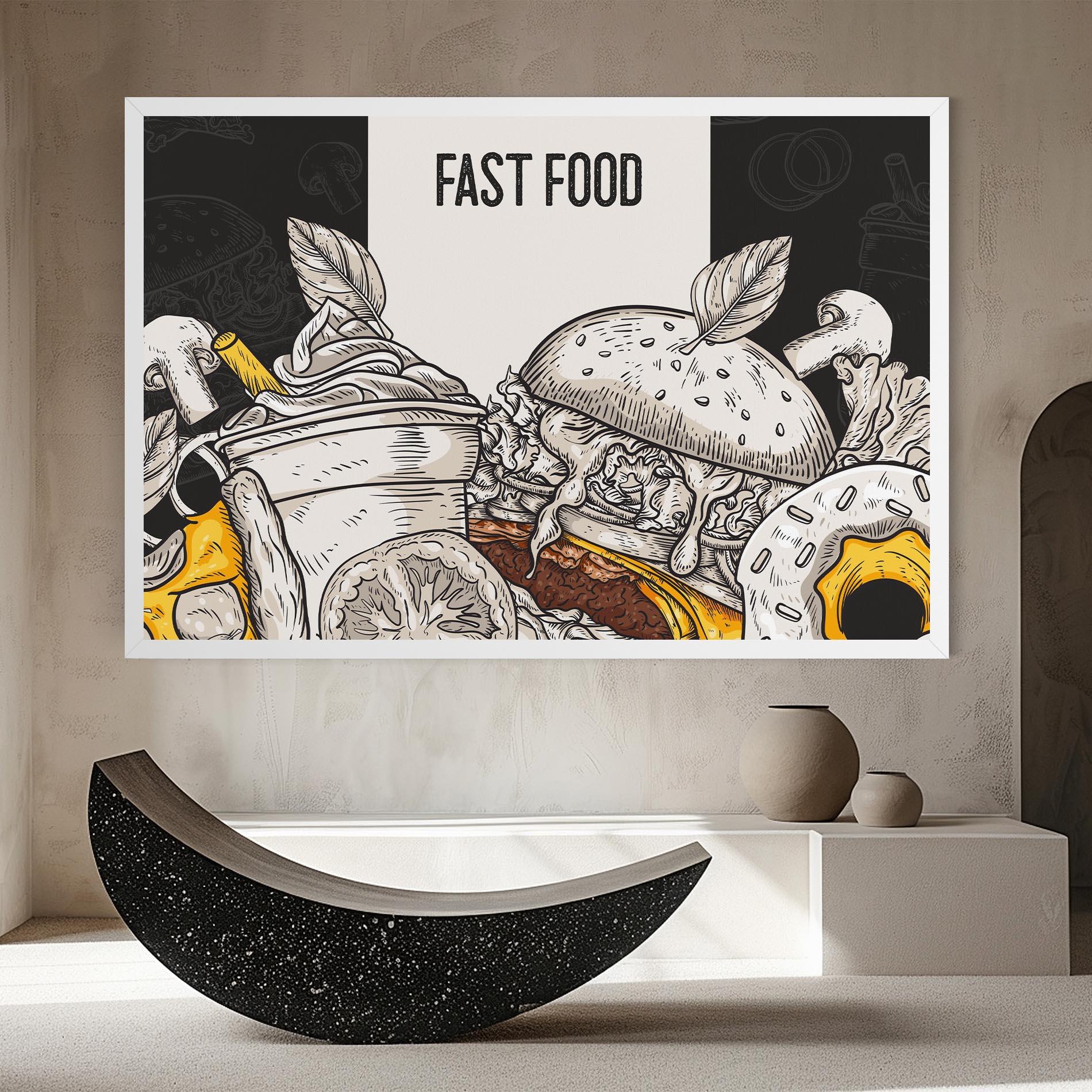 Leinwandbild Fast Food mockup 8