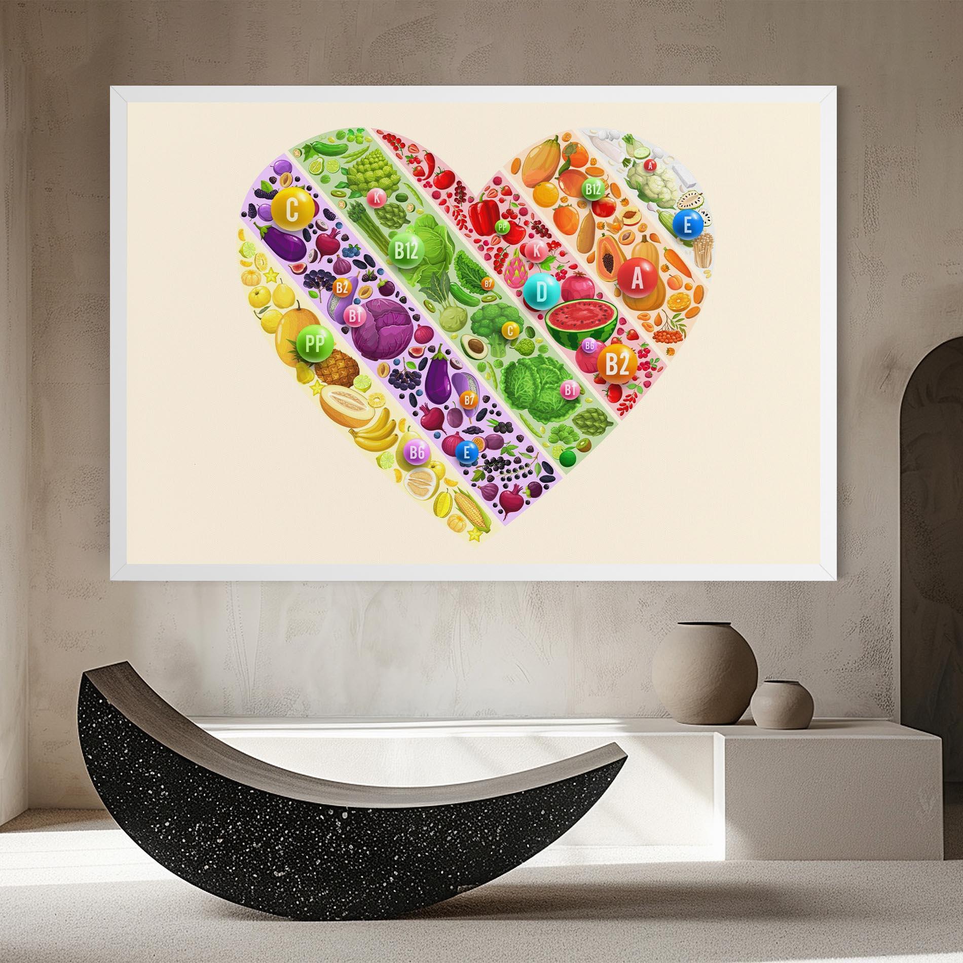 Leinwandbild Food Heart mockup 8