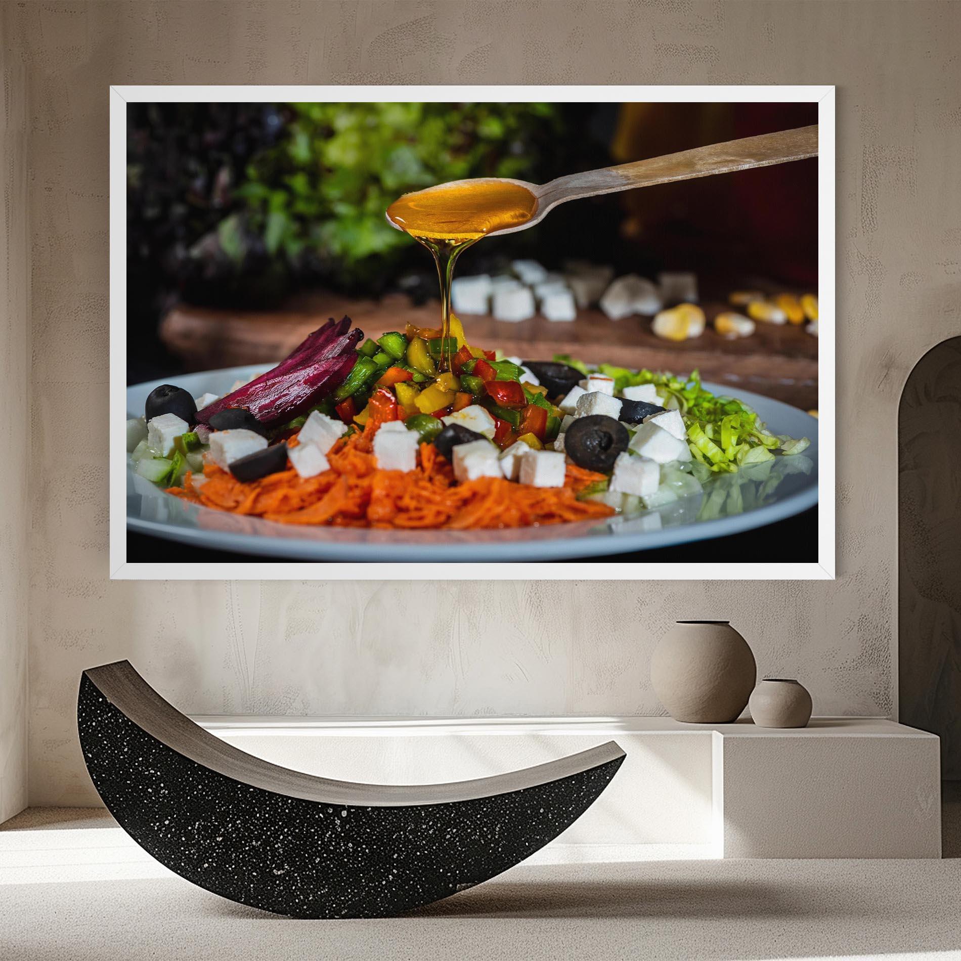 Leinwandbild Honey Over Food mockup 8