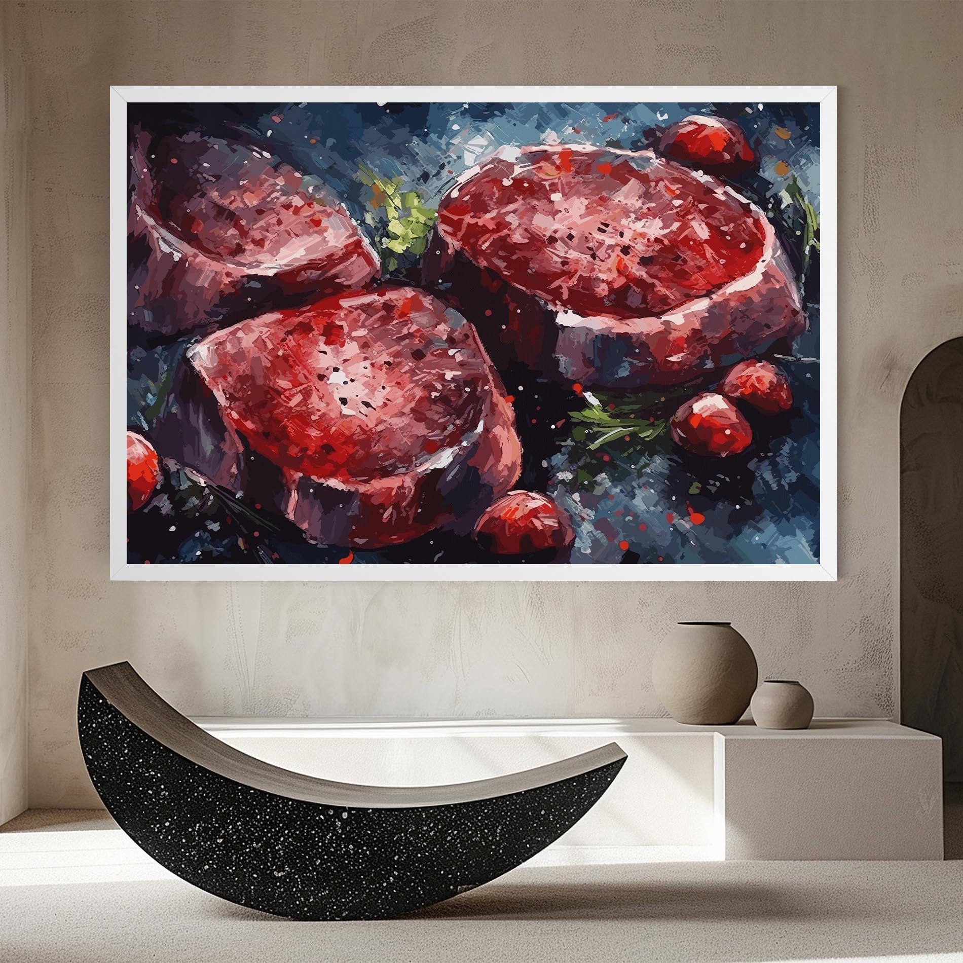 Leinwandbild Meat Art mockup 8