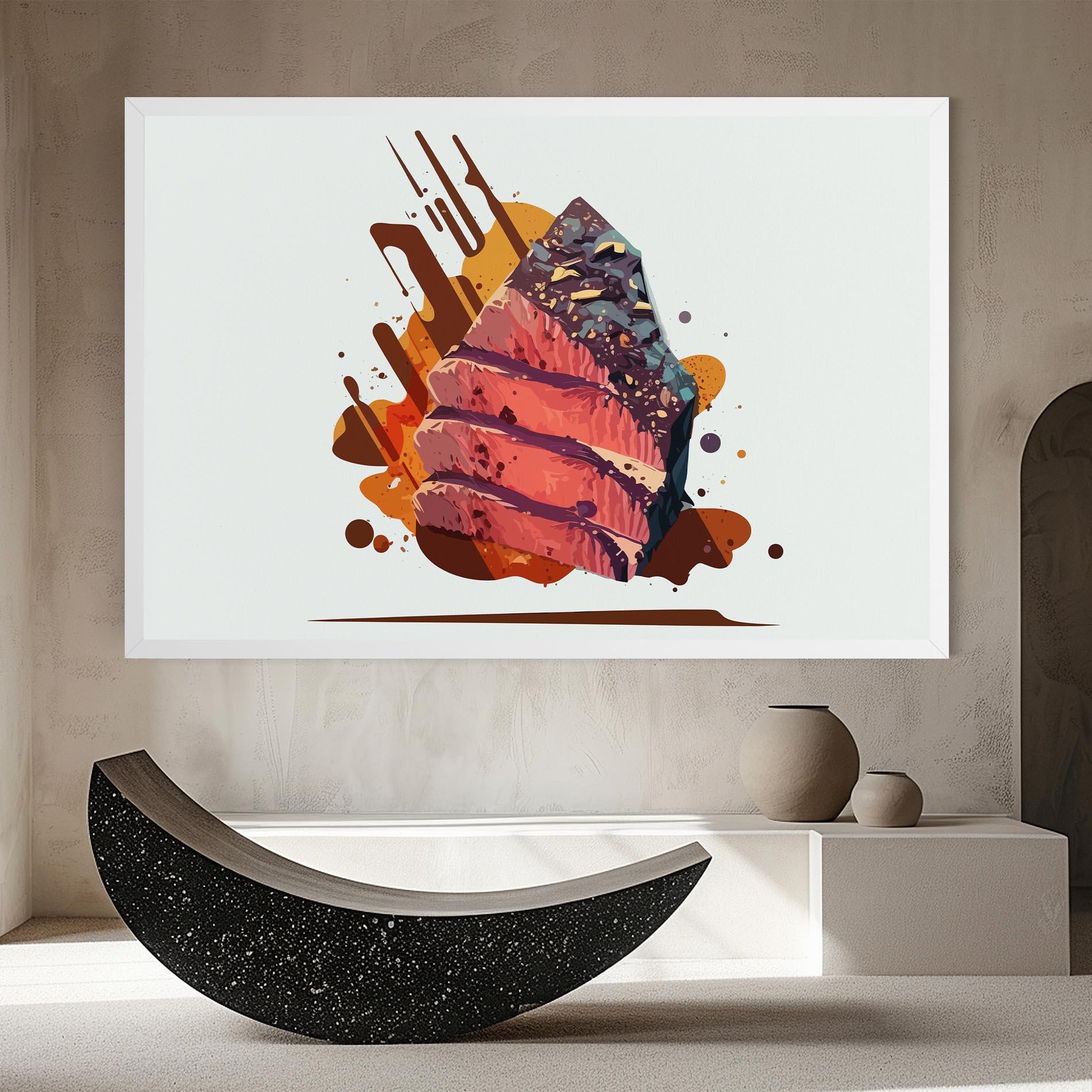 Leinwandbild Meat Floating mockup 8