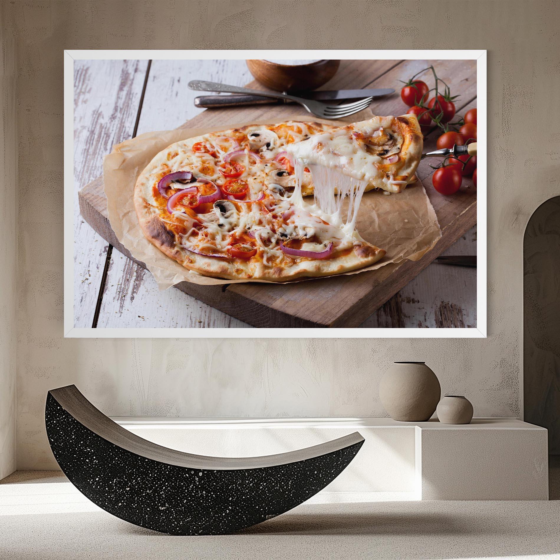 Leinwandbild Pizza mockup 8