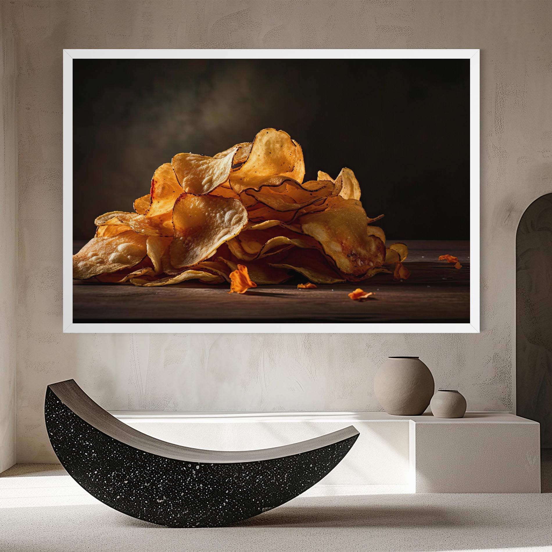 Leinwandbild Potato Chips mockup 8