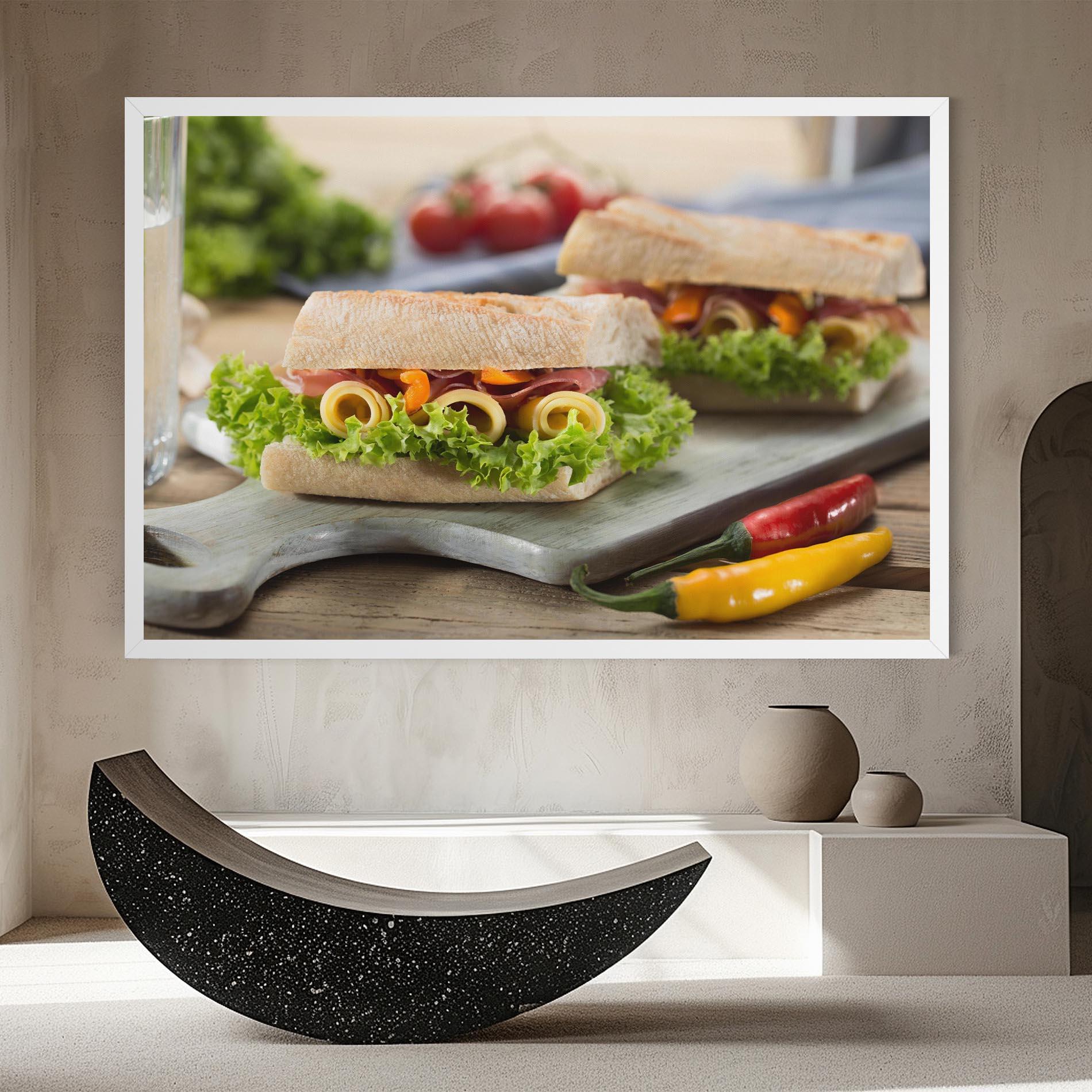 Leinwandbild Yum Sandwich mockup 8