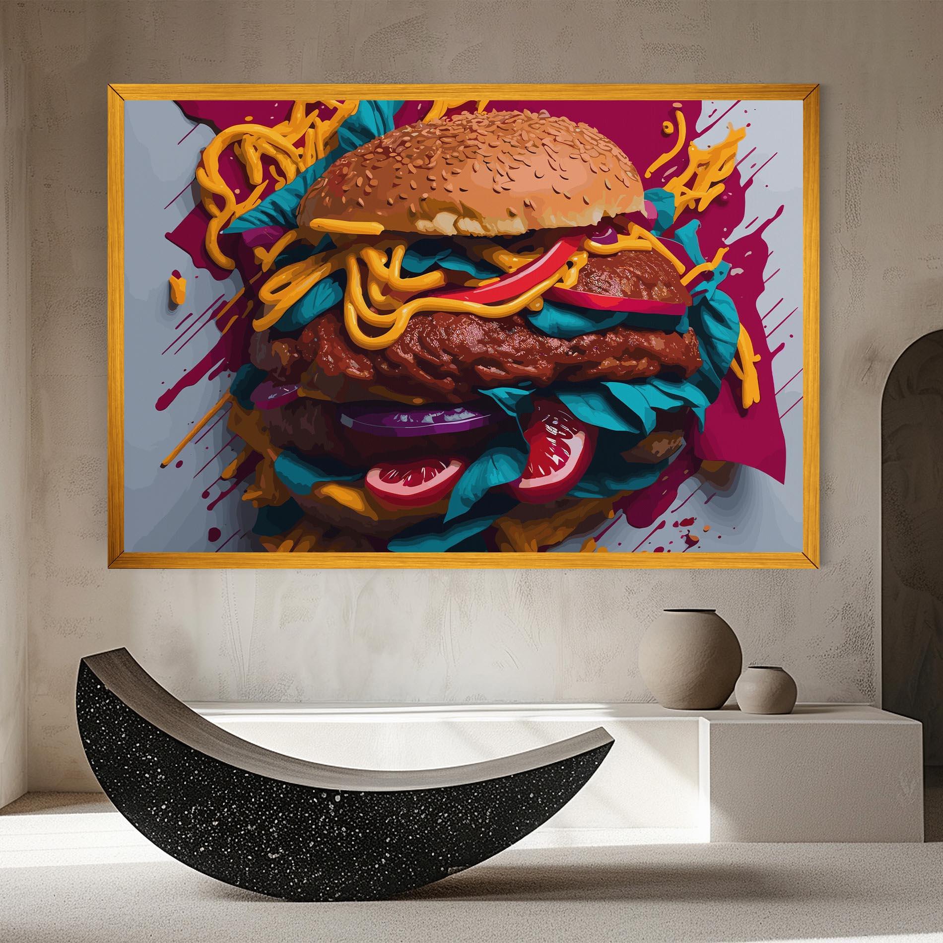 Leinwandbild Crazy Burger mockup 8