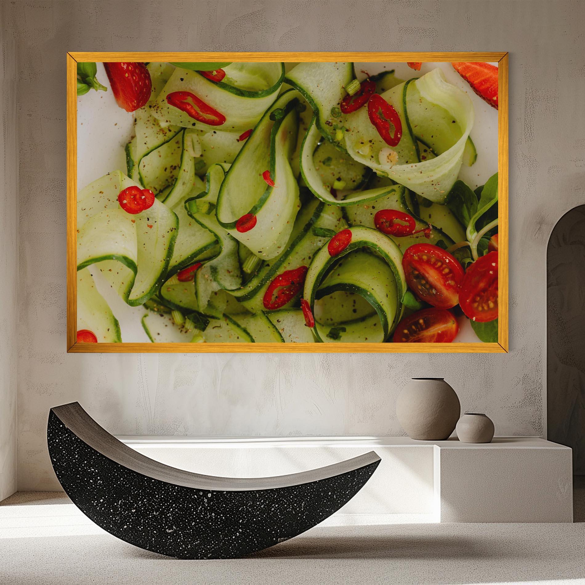 Leinwandbild Cucumber Food mockup 8