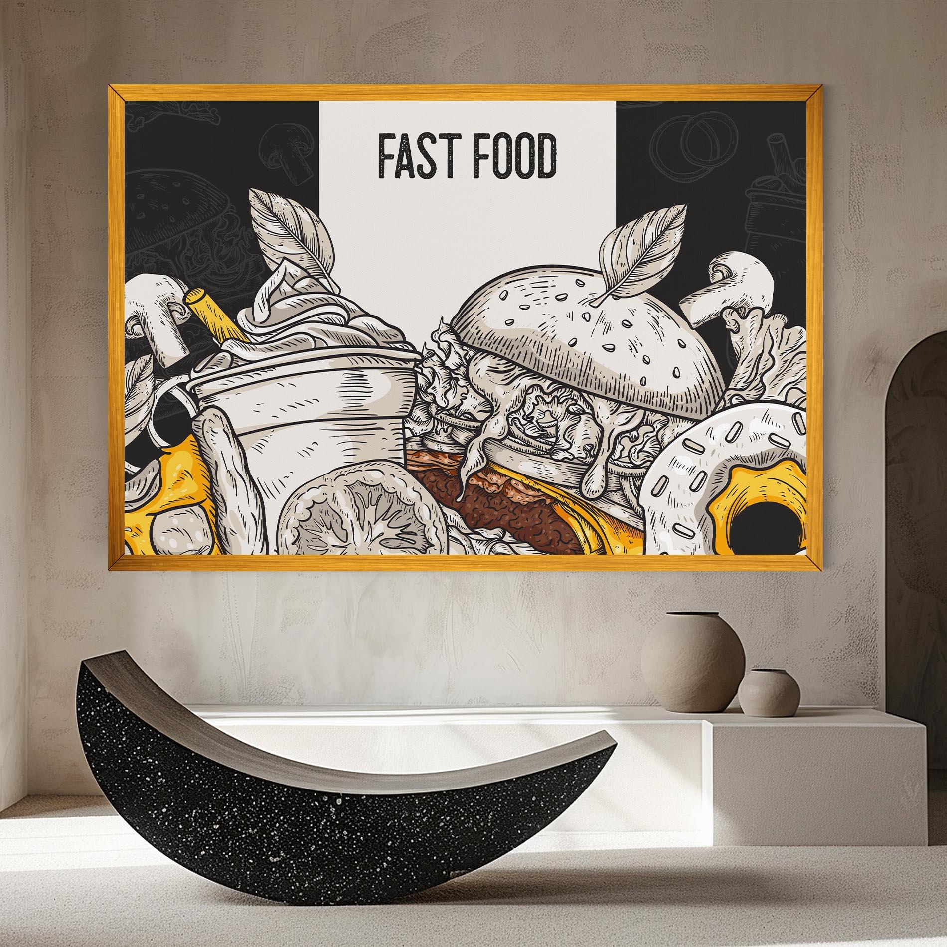 Leinwandbild Fast Food mockup 8