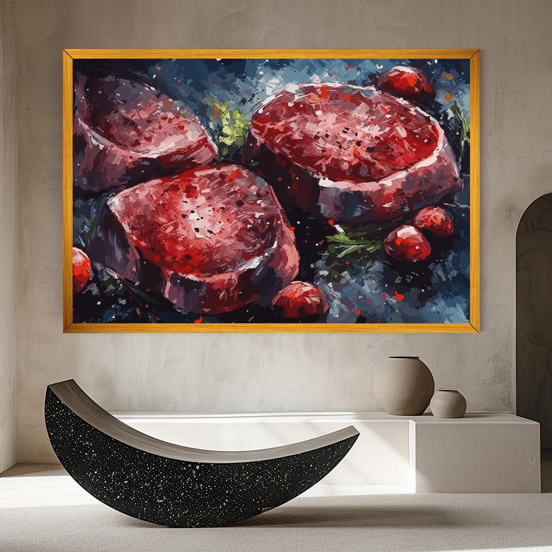 Leinwandbild Meat Art mockup 8