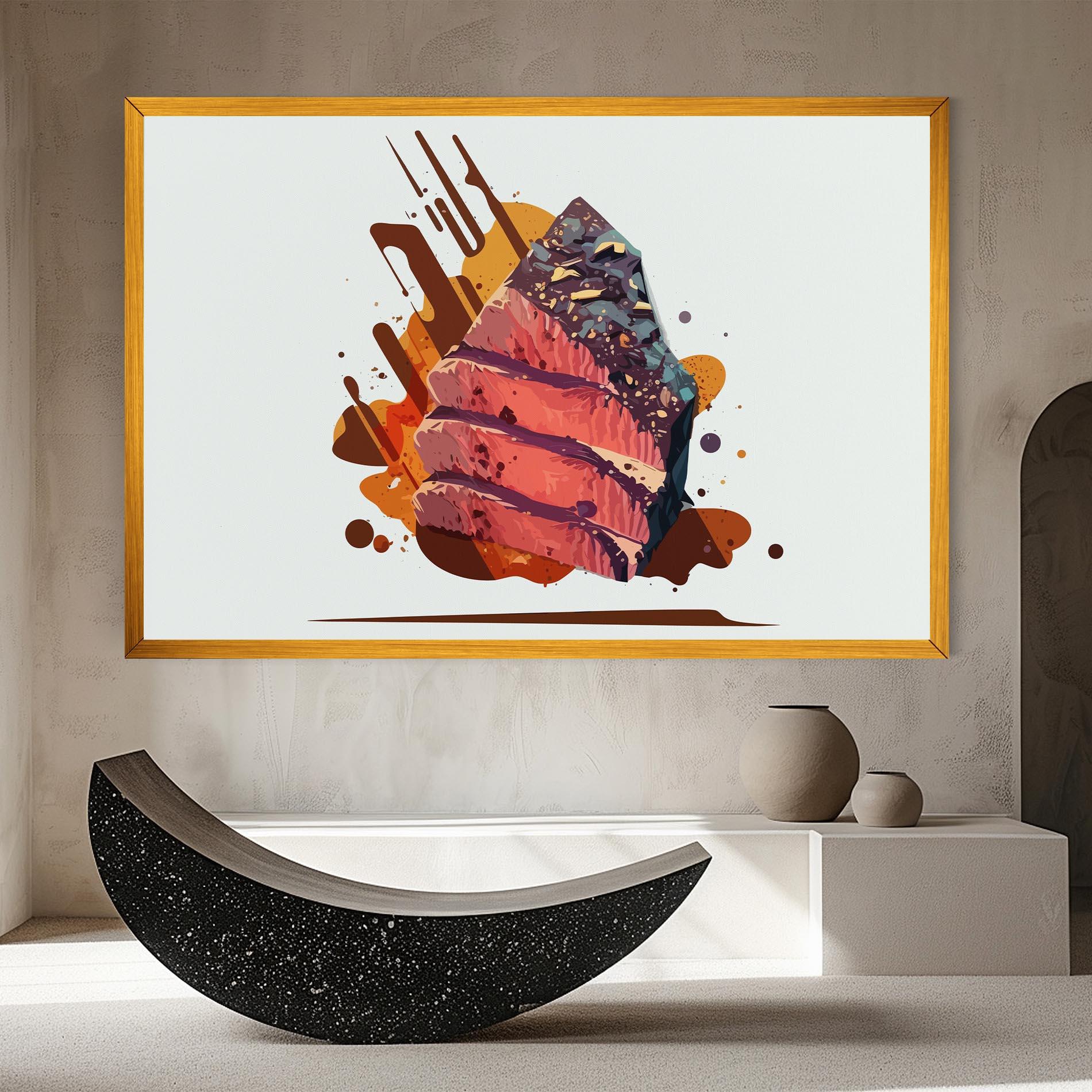 Leinwandbild Meat Floating mockup 8