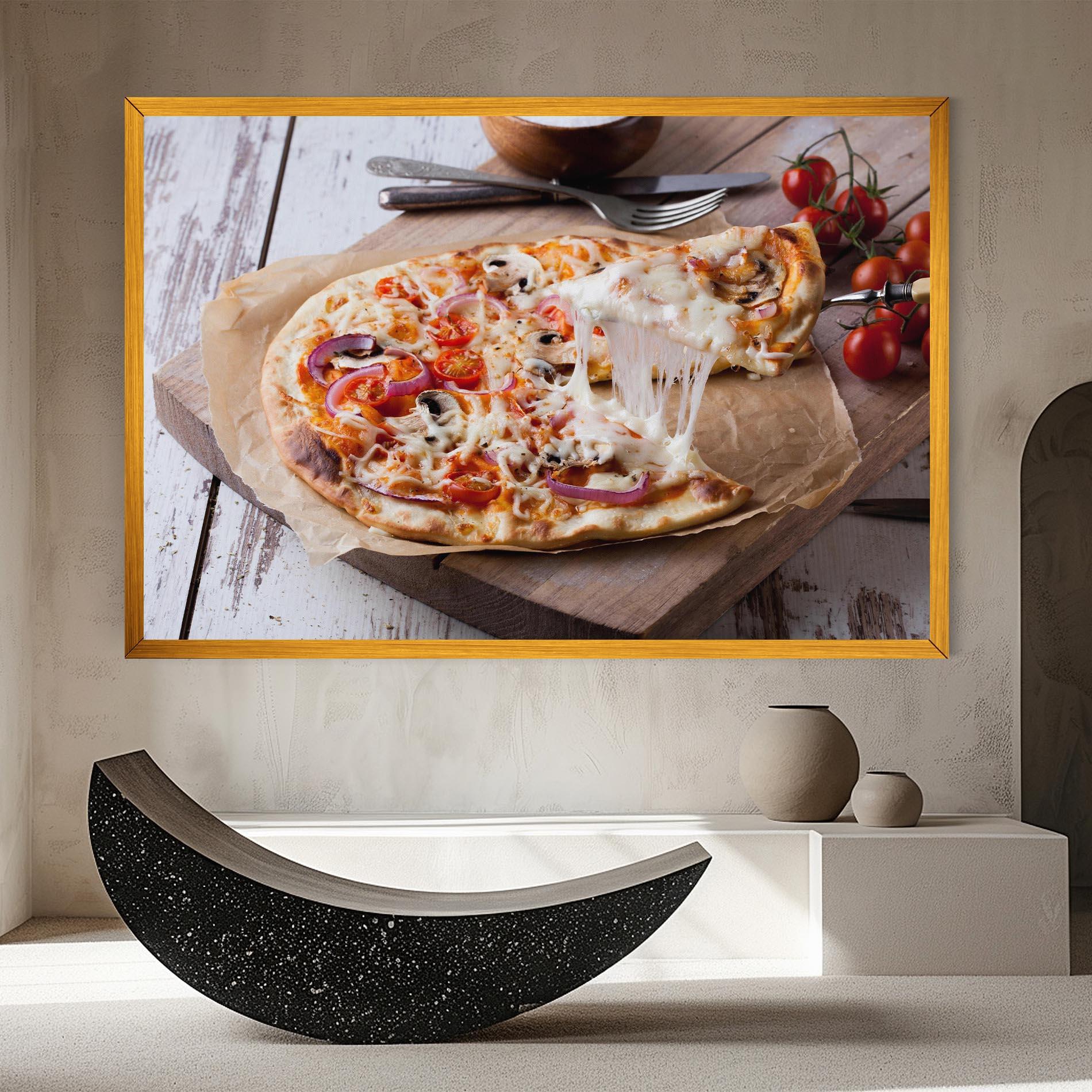 Leinwandbild Pizza mockup 8