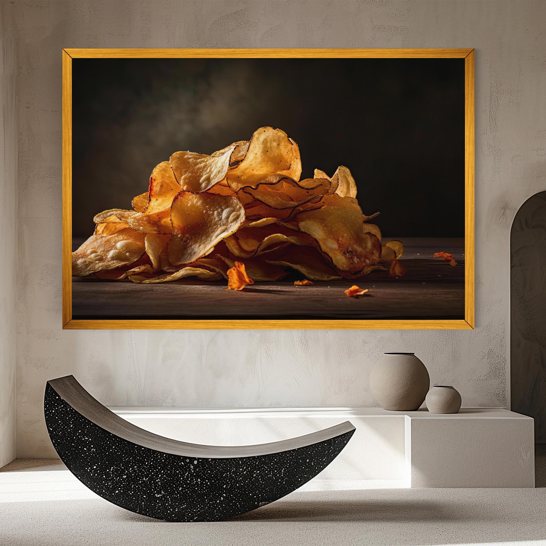 Leinwandbild Potato Chips mockup 8