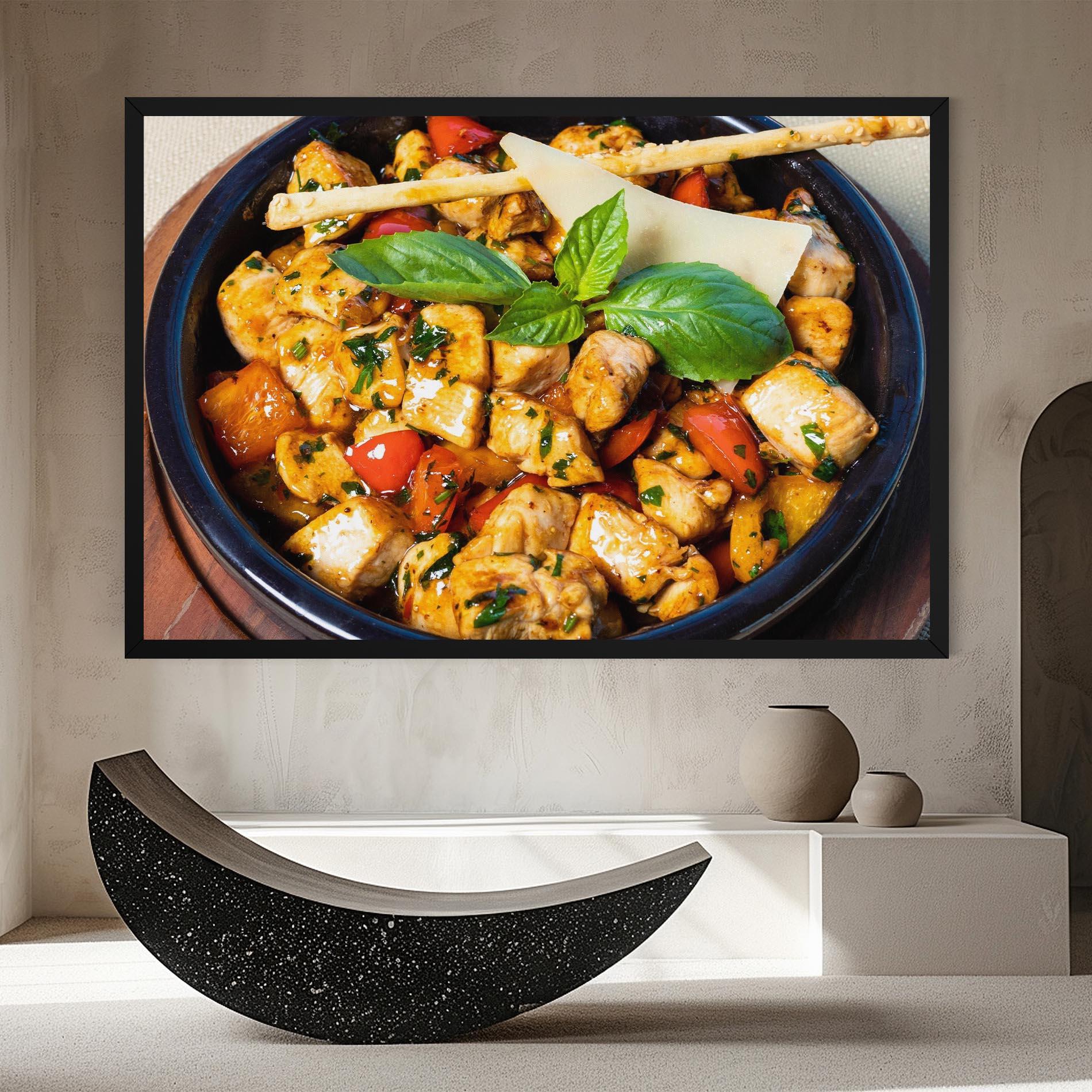 Leinwandbild Chicken Food mockup 8