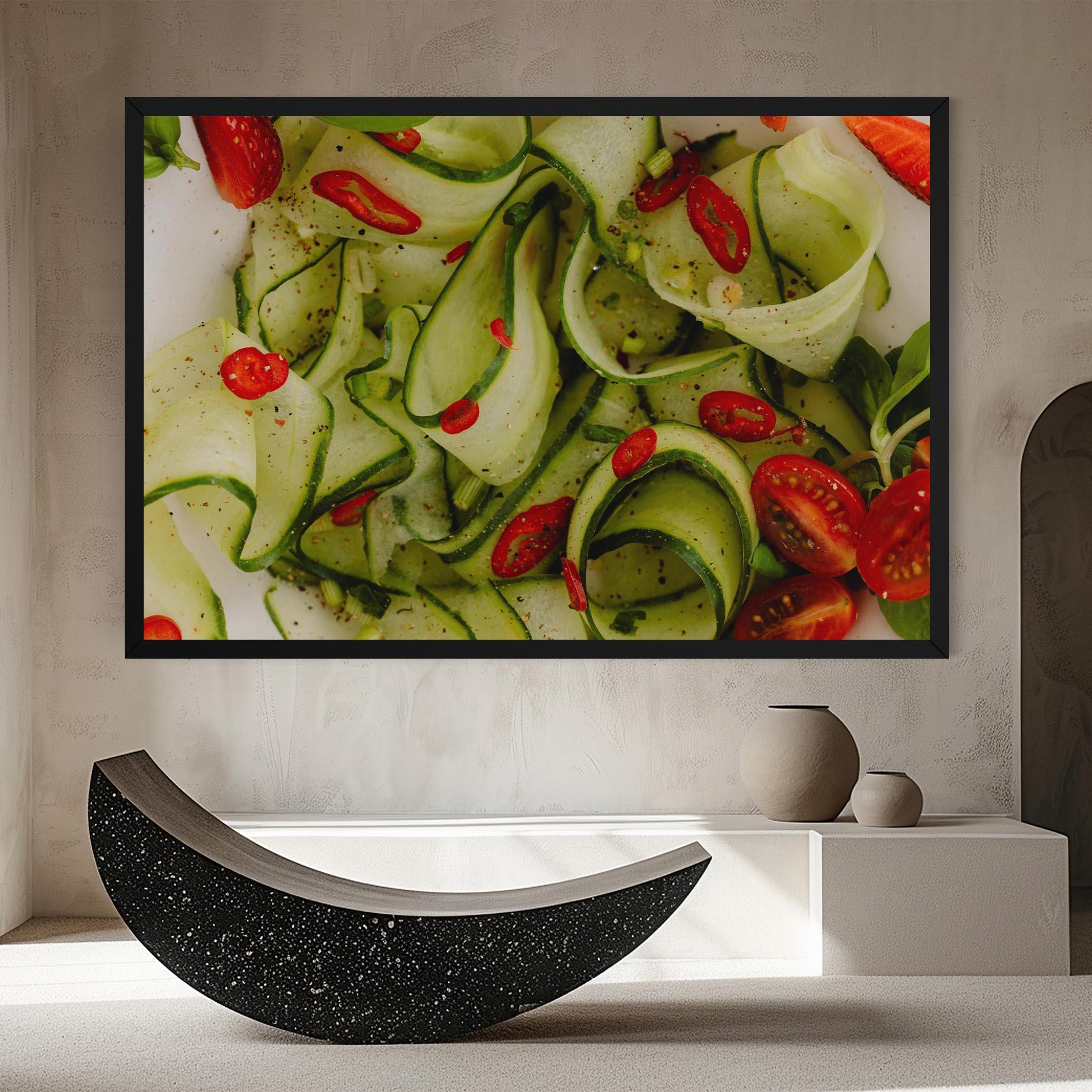 Leinwandbild Cucumber Food mockup 8