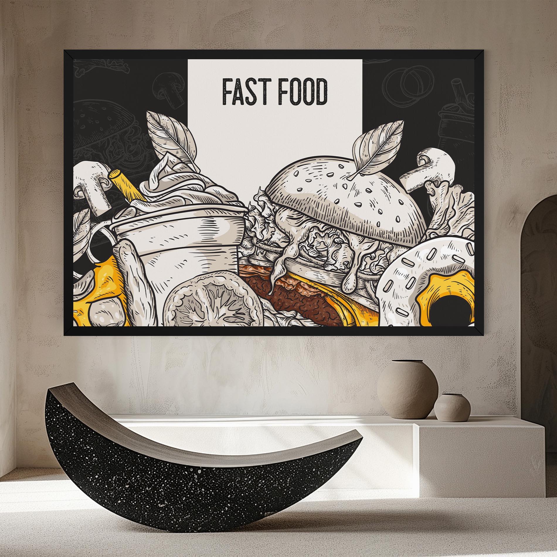 Leinwandbild Fast Food mockup 8