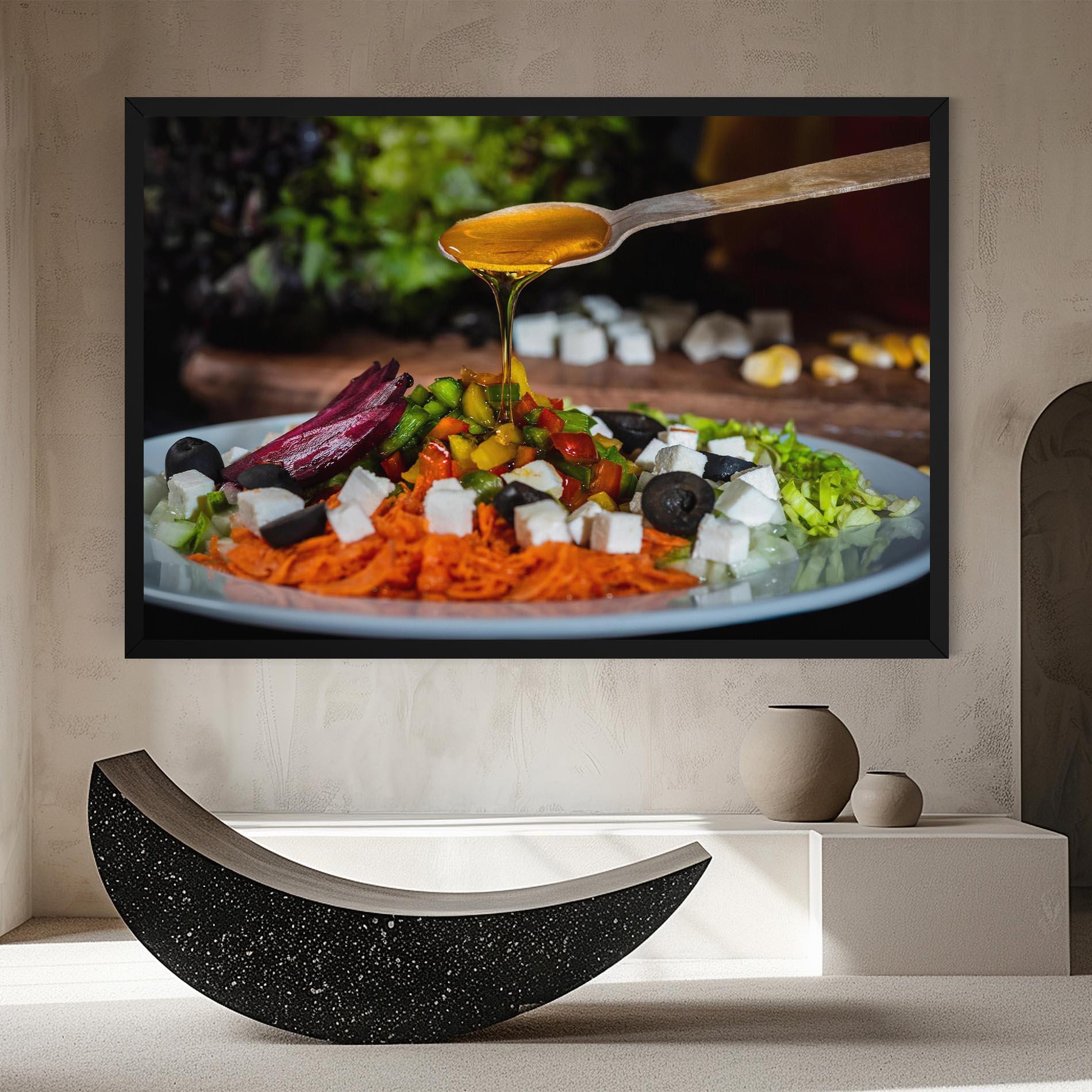 Leinwandbild Honey Over Food mockup 8