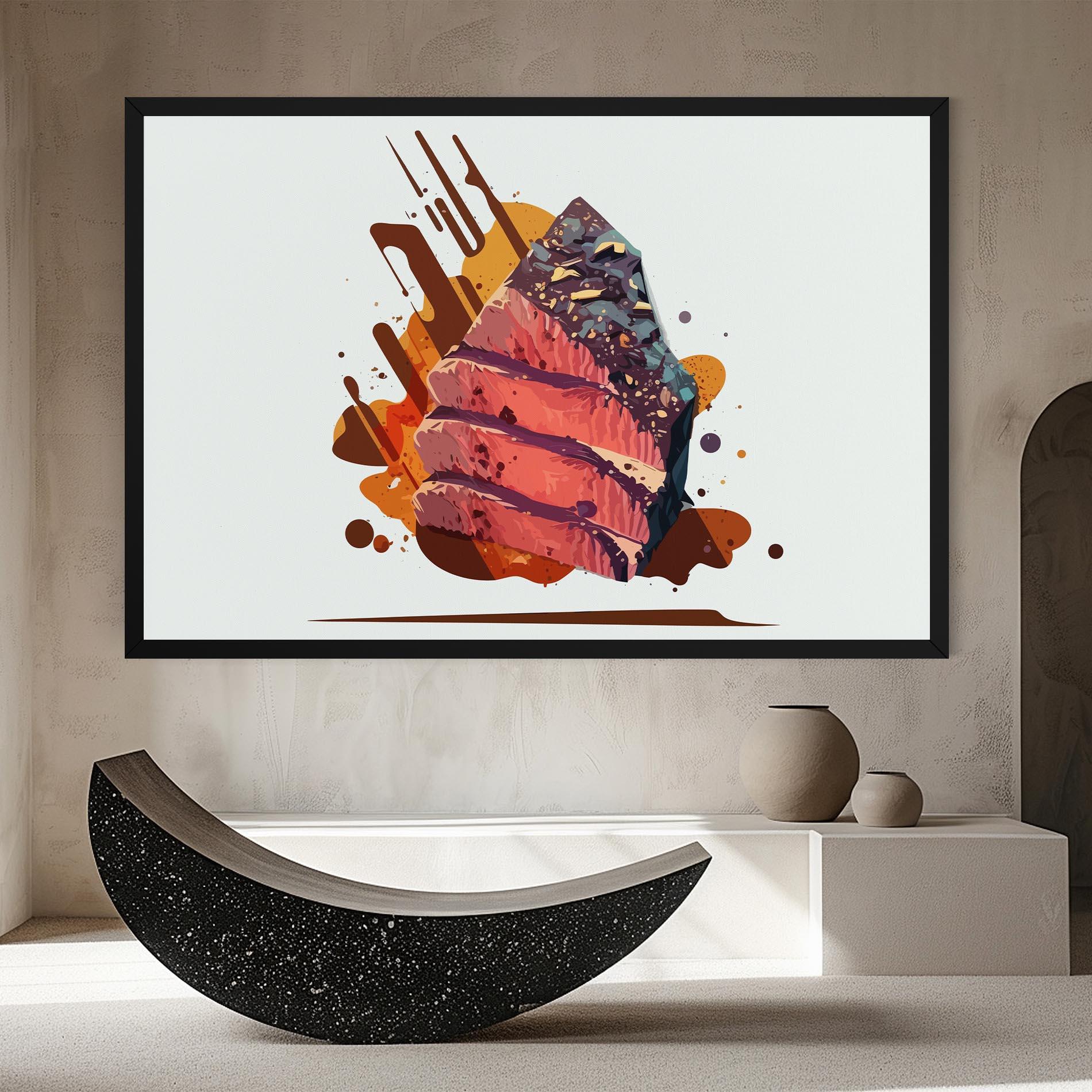 Leinwandbild Meat Floating mockup 8