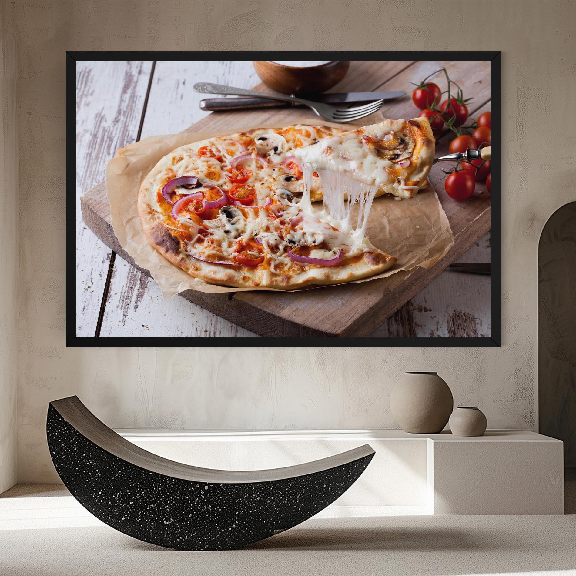 Leinwandbild Pizza mockup 8