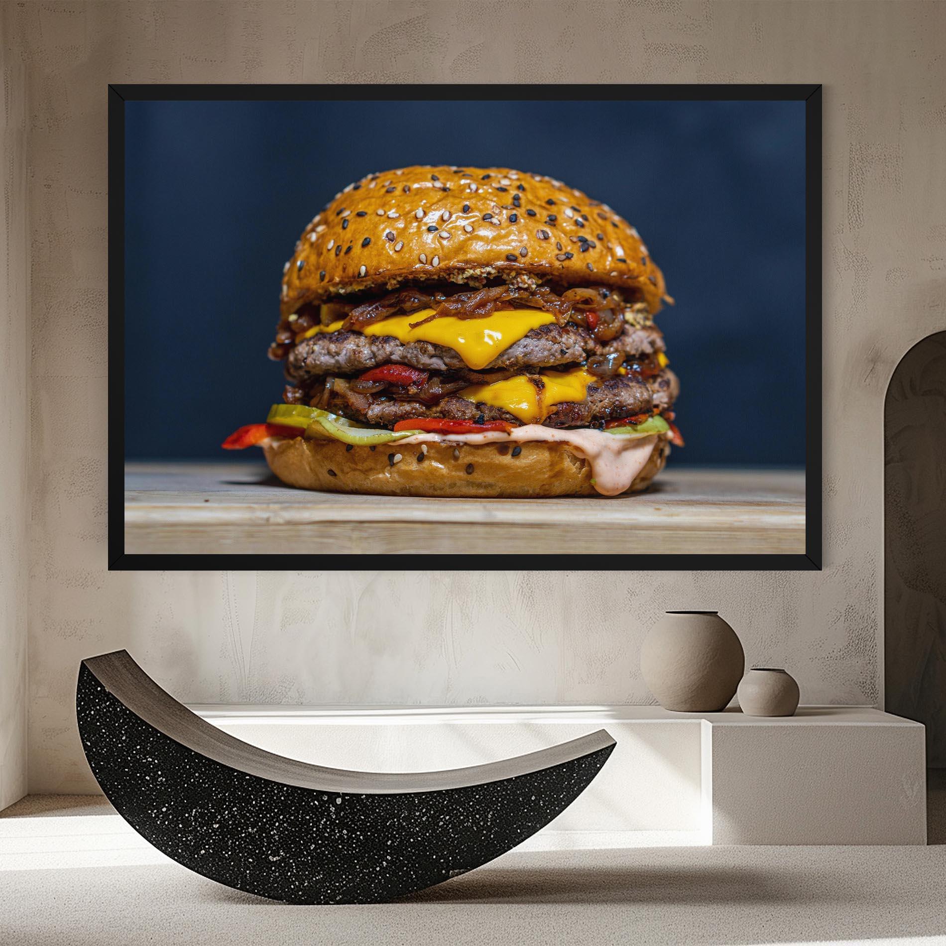 Leinwandbild Tasty Hamburger mockup 8