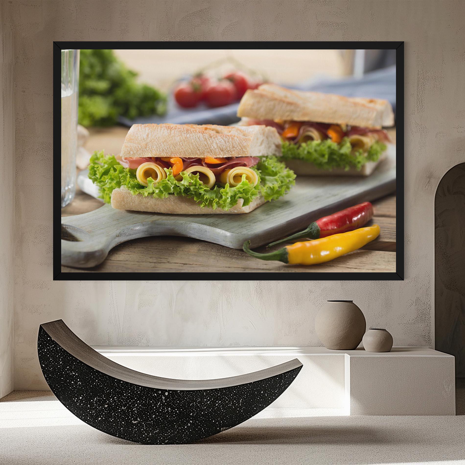 Leinwandbild Yum Sandwich mockup 8