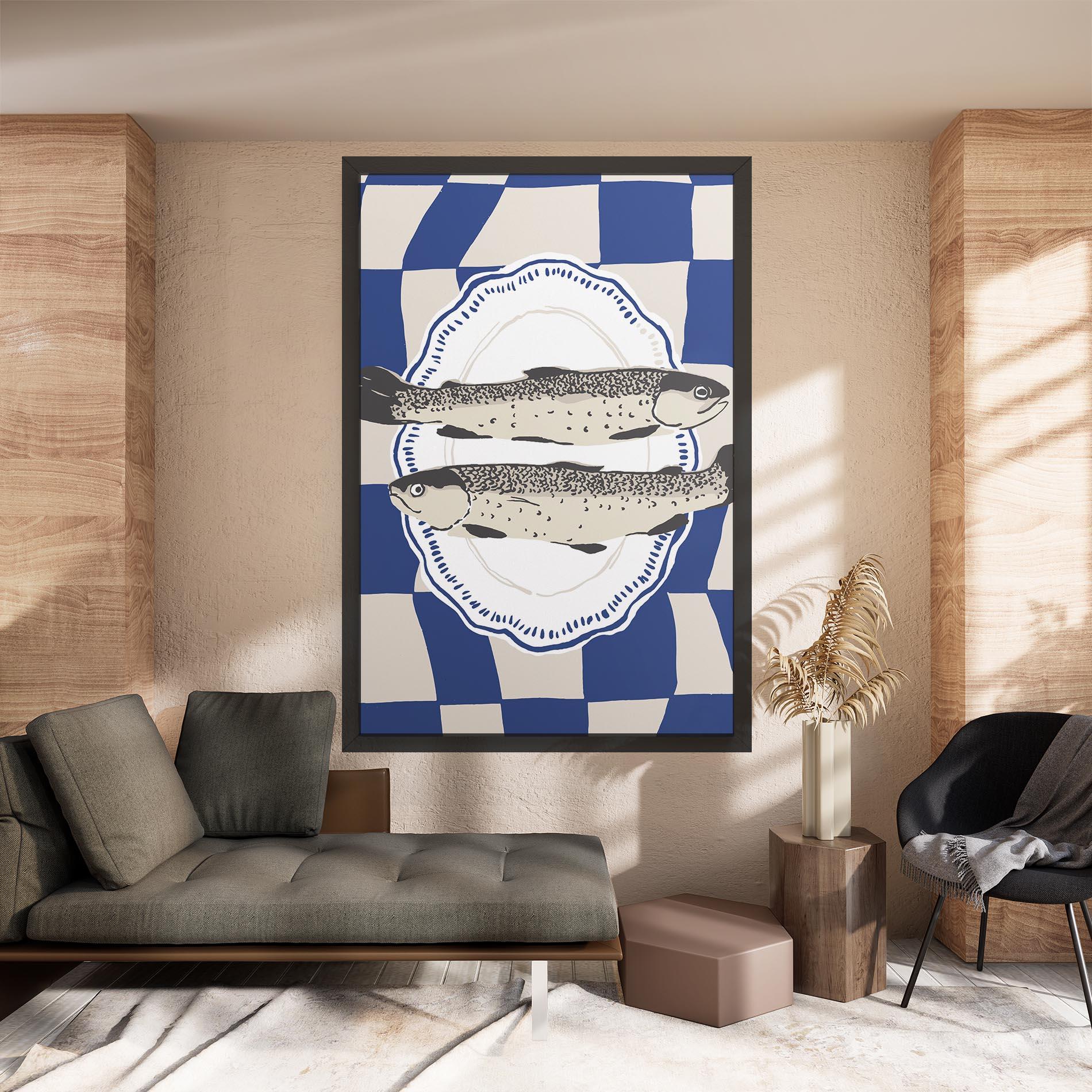 Leinwandbild Food Fish mockup 8