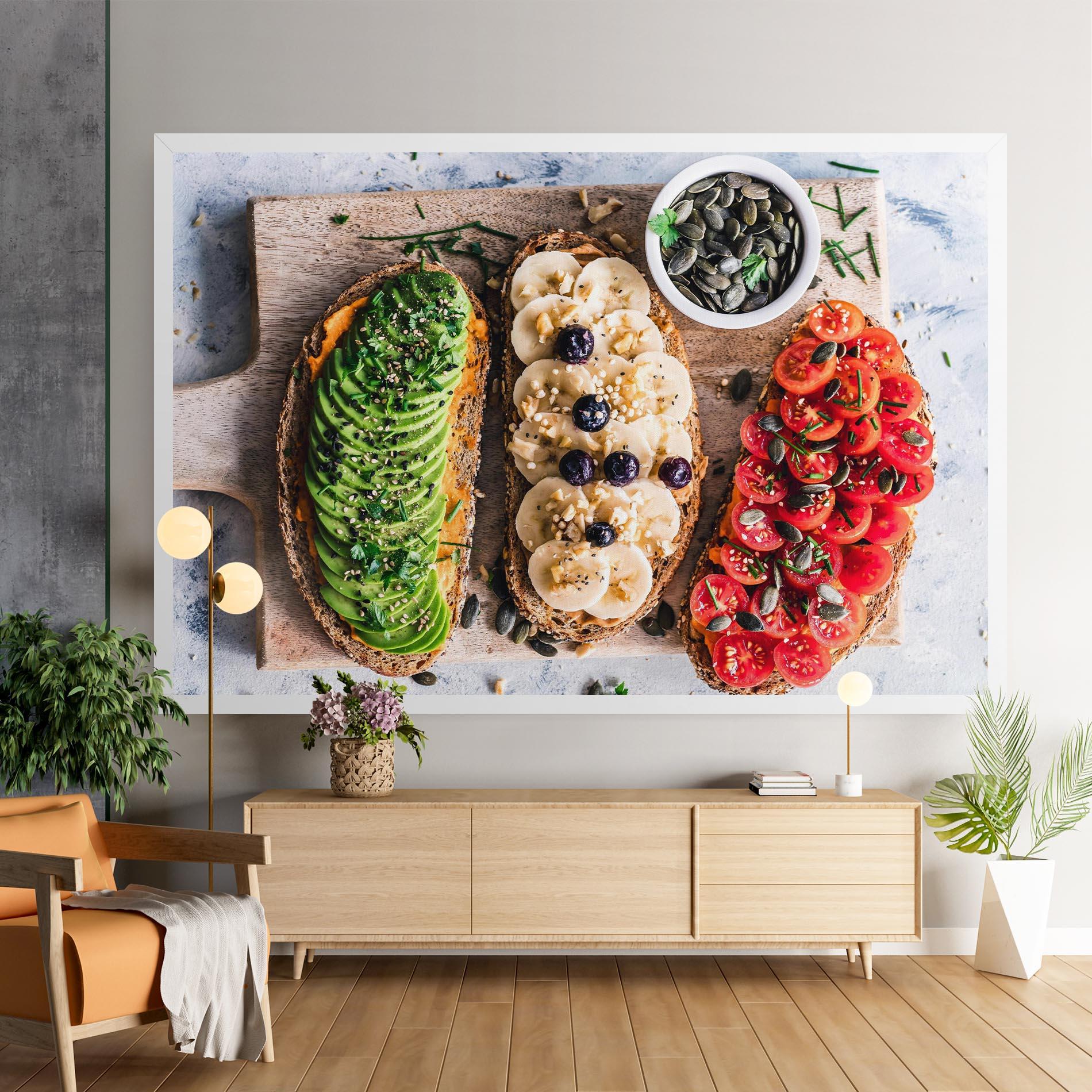 Leinwandbild Breakfast mockup 9