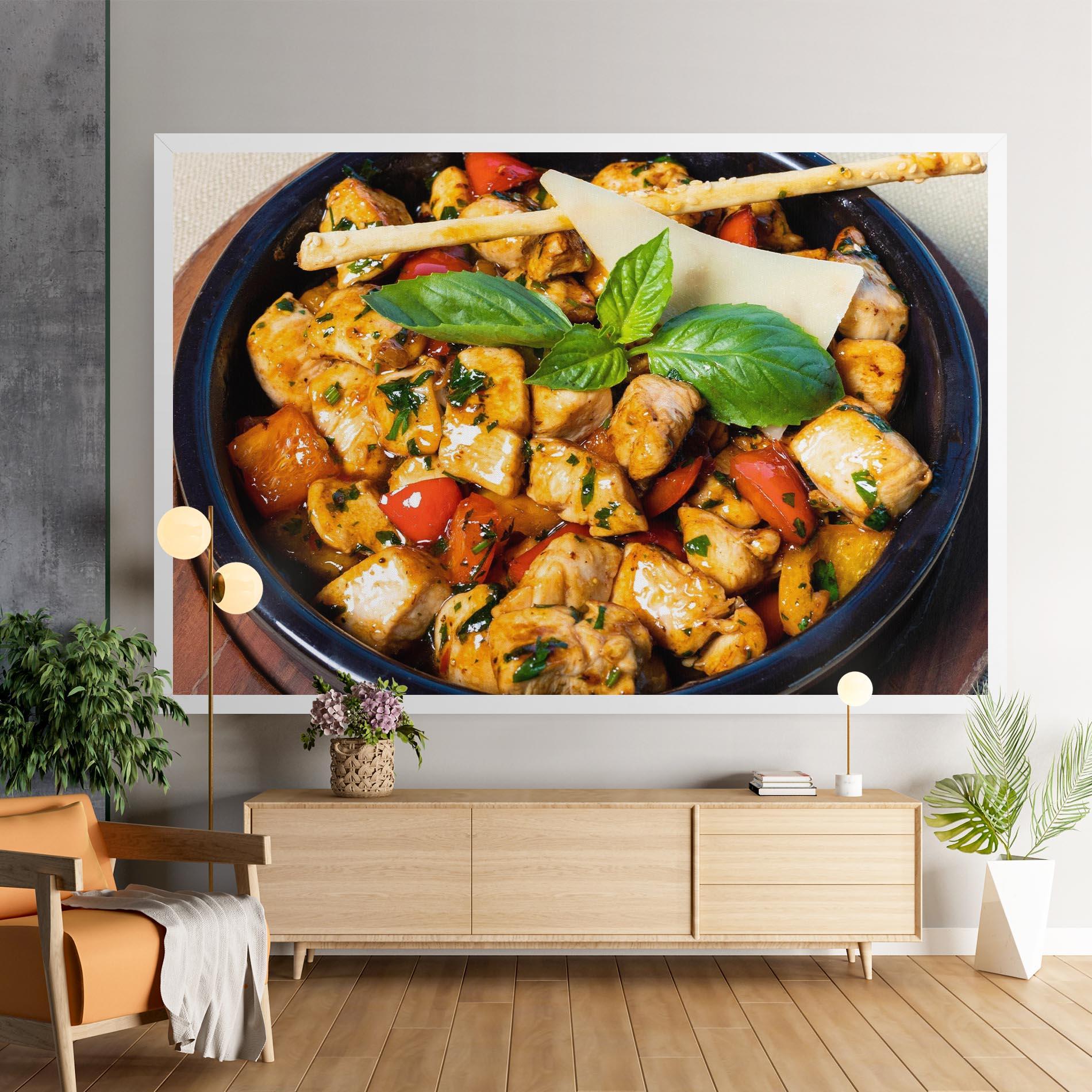 Leinwandbild Chicken Food mockup 9