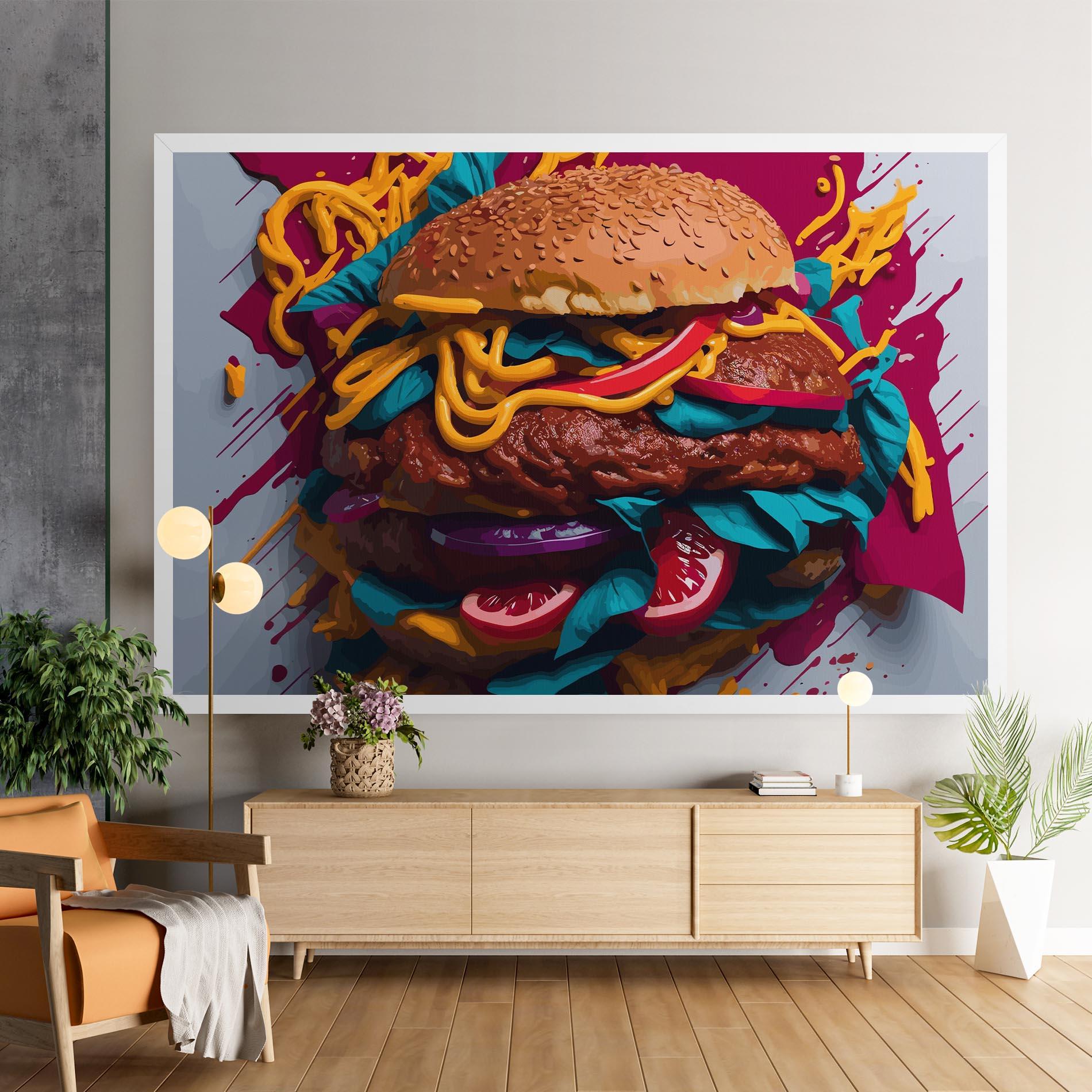 Leinwandbild Crazy Burger mockup 9