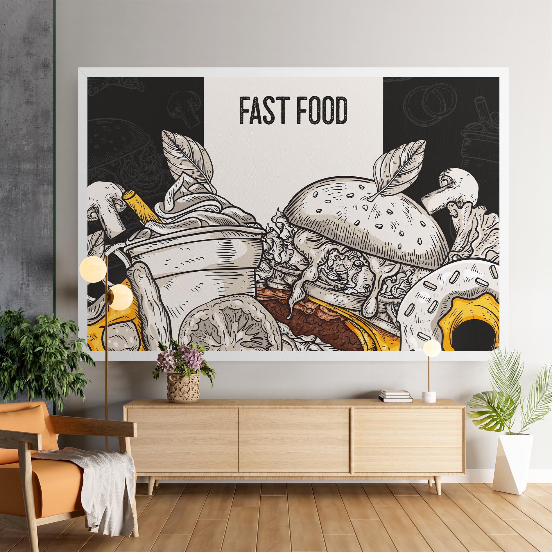 Leinwandbild Fast Food mockup 9
