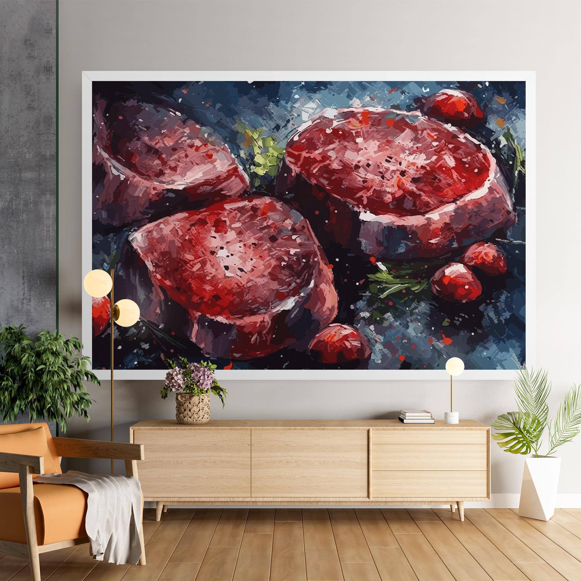 Leinwandbild Meat Art mockup 9