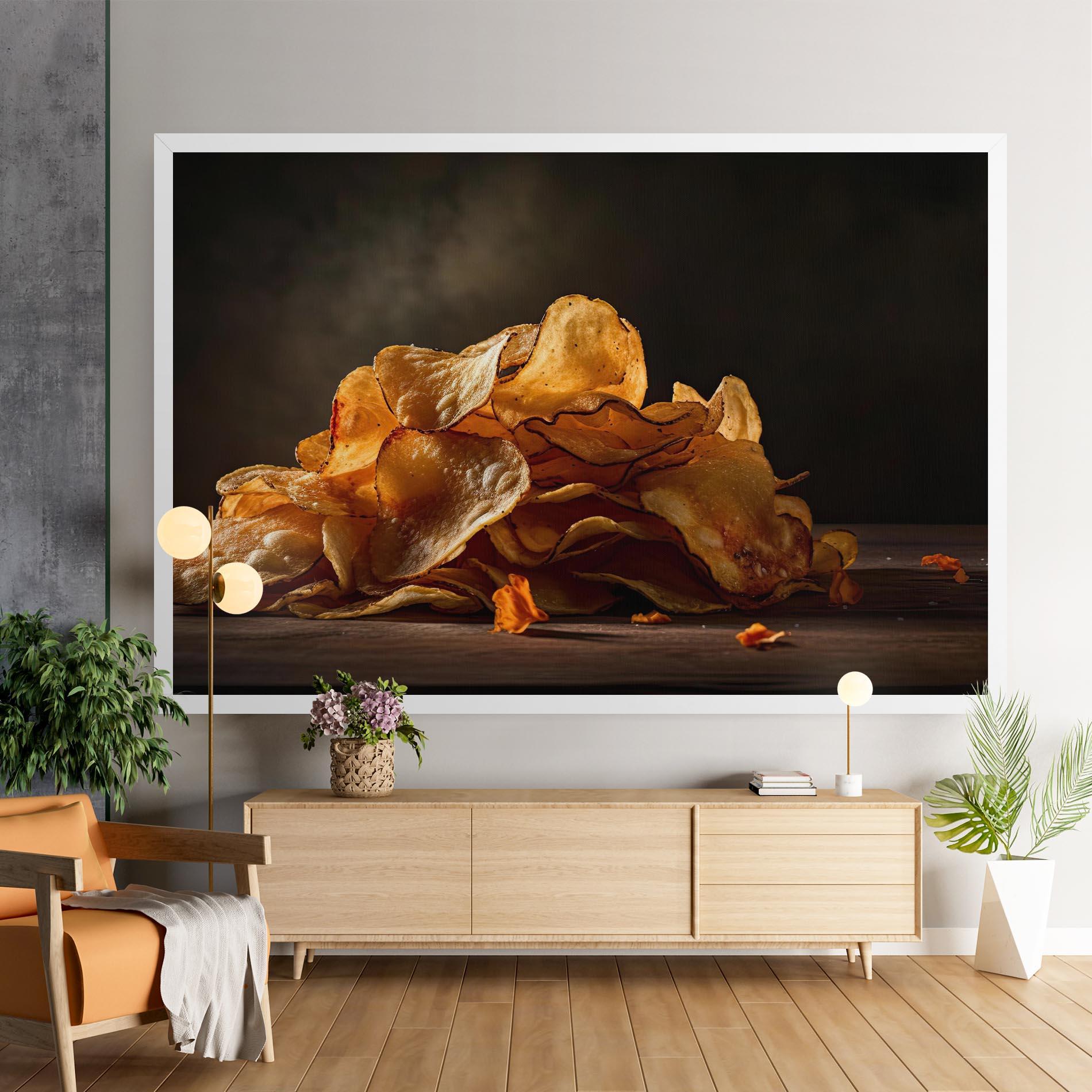 Leinwandbild Potato Chips mockup 9
