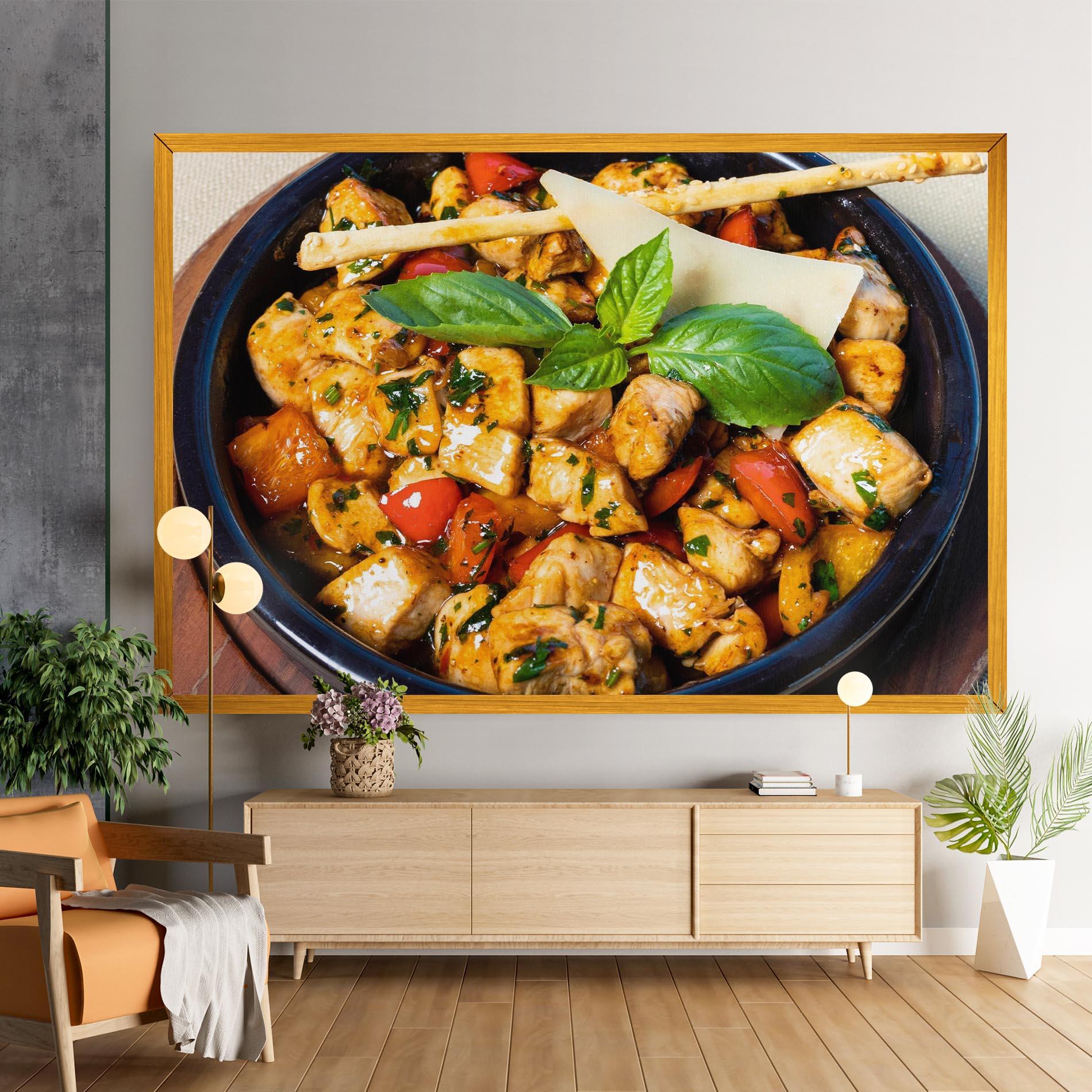 Leinwandbild Chicken Food mockup 9