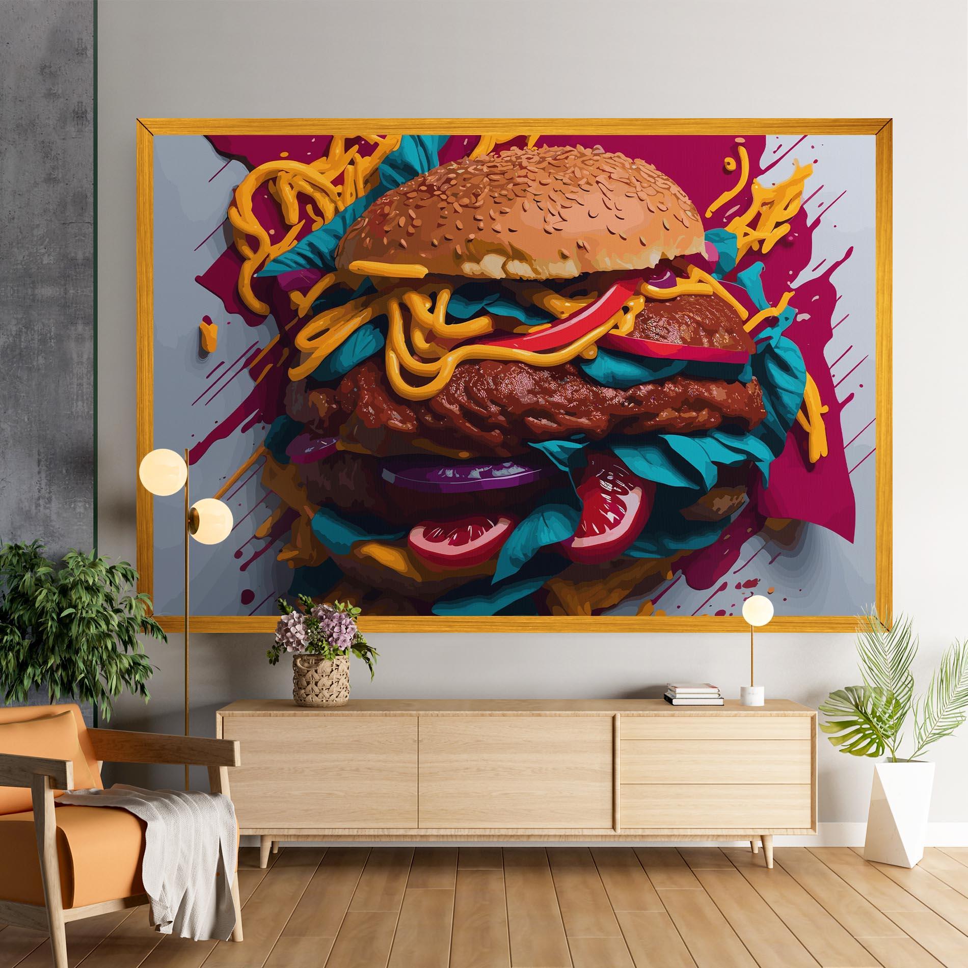 Leinwandbild Crazy Burger mockup 9