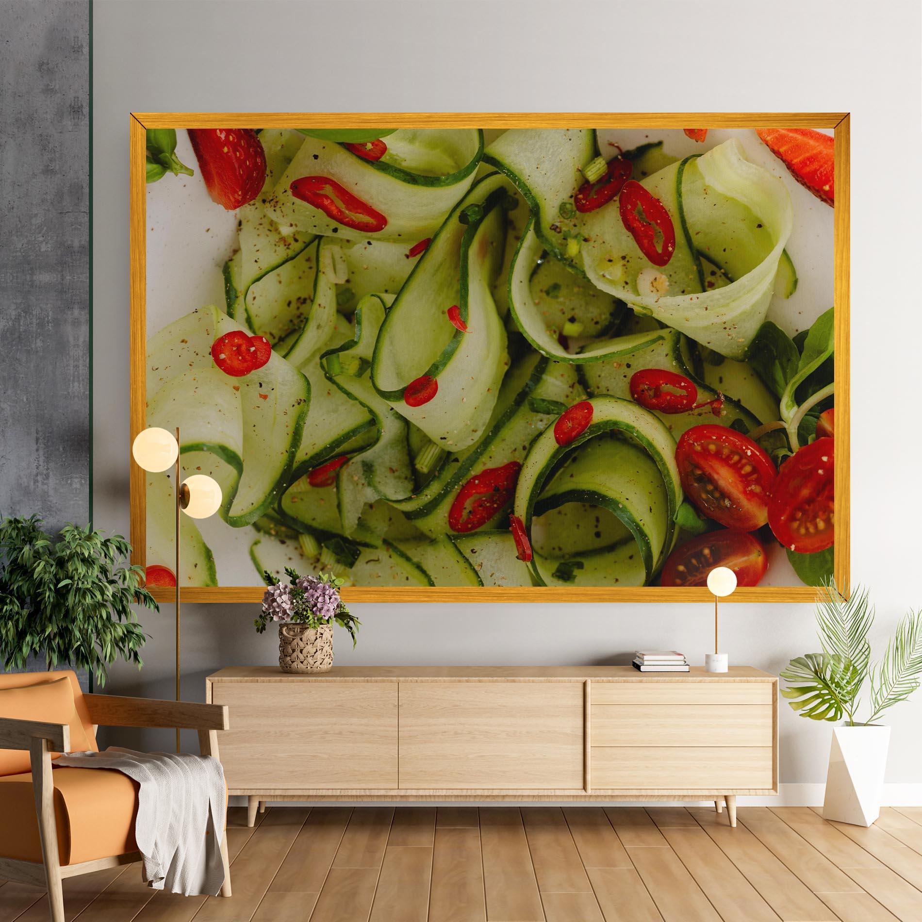 Leinwandbild Cucumber Food mockup 9