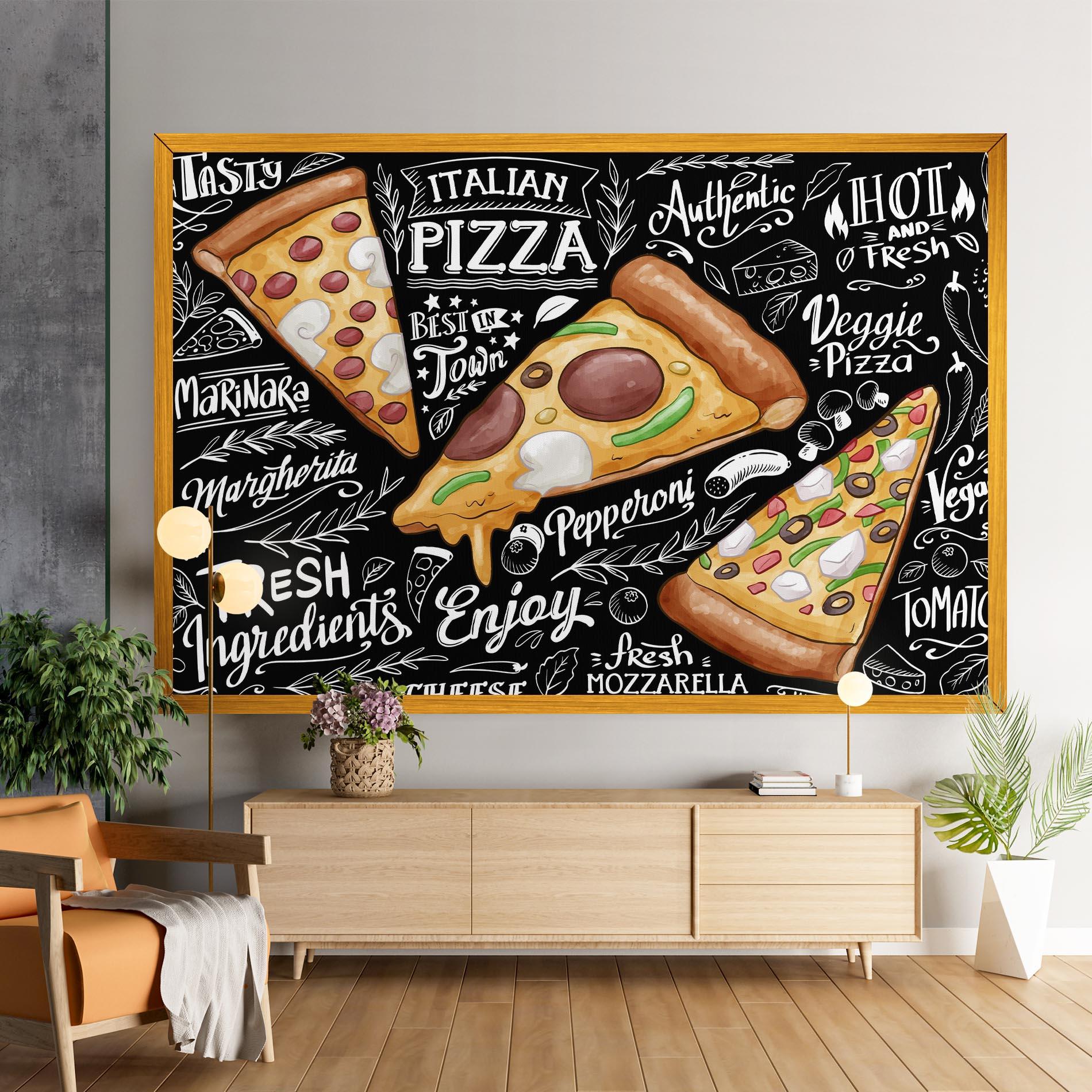 Leinwandbild Enjoy Pizza mockup 9